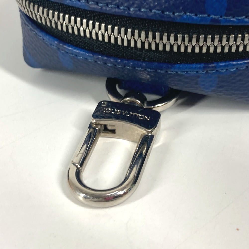 Louis Vuitton Louis Vuitton M69309 Tigers Llama Porte-Crée Pouch Bag Charm Keychain Taiga Leather Unisex Blue Size ONE SIZE - 9 Thumbnail