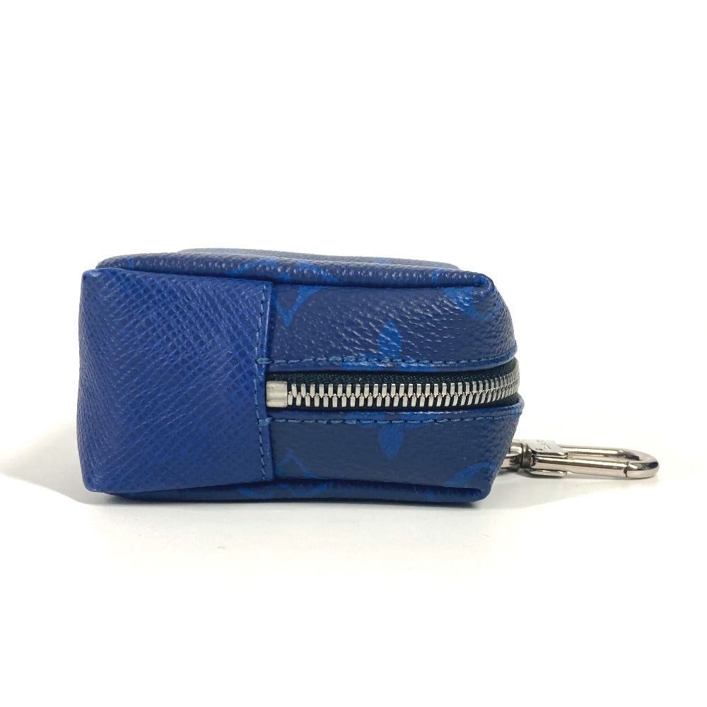 Louis Vuitton Louis Vuitton M69309 Tigers Llama Porte-Crée Pouch Bag Charm Keychain Taiga Leather Unisex Blue Size ONE SIZE - 3 Thumbnail