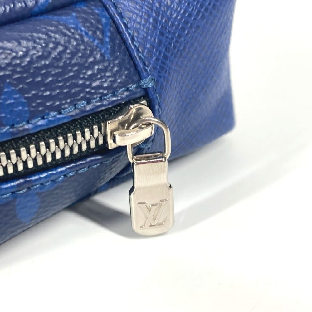 Louis Vuitton Louis Vuitton M69309 Tigers Llama Porte-Crée Pouch Bag Charm Keychain Taiga Leather Unisex Blue Size ONE SIZE - 8 Thumbnail