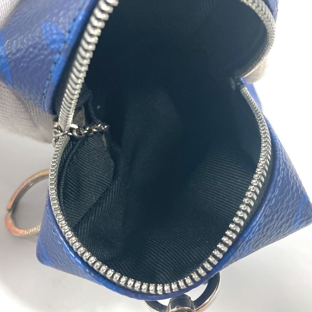 Louis Vuitton Louis Vuitton M69309 Tigers Llama Porte-Crée Pouch Bag Charm Keychain Taiga Leather Unisex Blue Size ONE SIZE - 13 Thumbnail