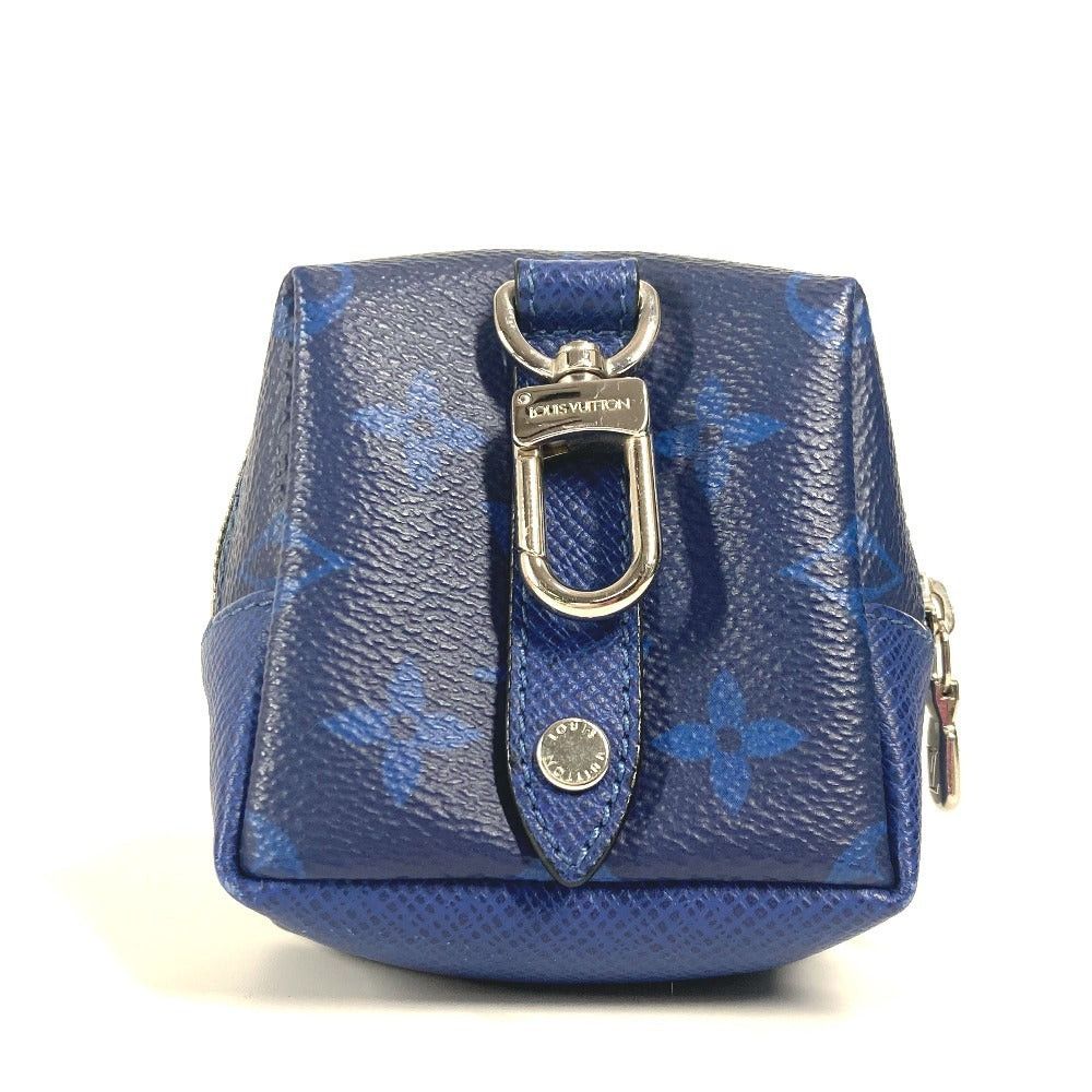 Louis Vuitton Louis Vuitton M69309 Tigers Llama Porte-Crée Pouch Bag Charm Keychain Taiga Leather Unisex Blue Size ONE SIZE - 2 Thumbnail