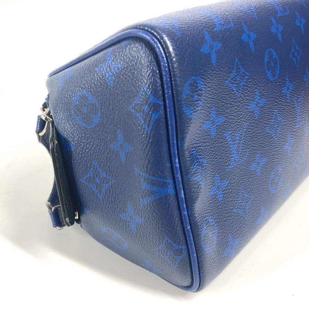 Louis Vuitton Louis Vuitton M30849 Tigers Llama Dopp Kit Pouch Handbag Clutch Bag Zippered Carrying Case Taiga Leather Unisex Blue Size ONE SIZE - 7 Thumbnail
