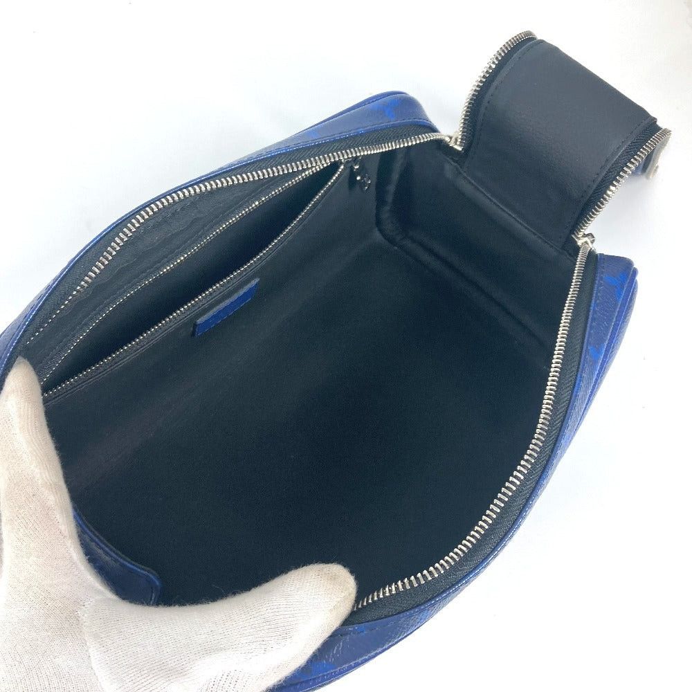 Louis Vuitton Louis Vuitton M30849 Tigers Llama Dopp Kit Pouch Handbag Clutch Bag Zippered Carrying Case Taiga Leather Unisex Blue Size ONE SIZE - 10 Thumbnail