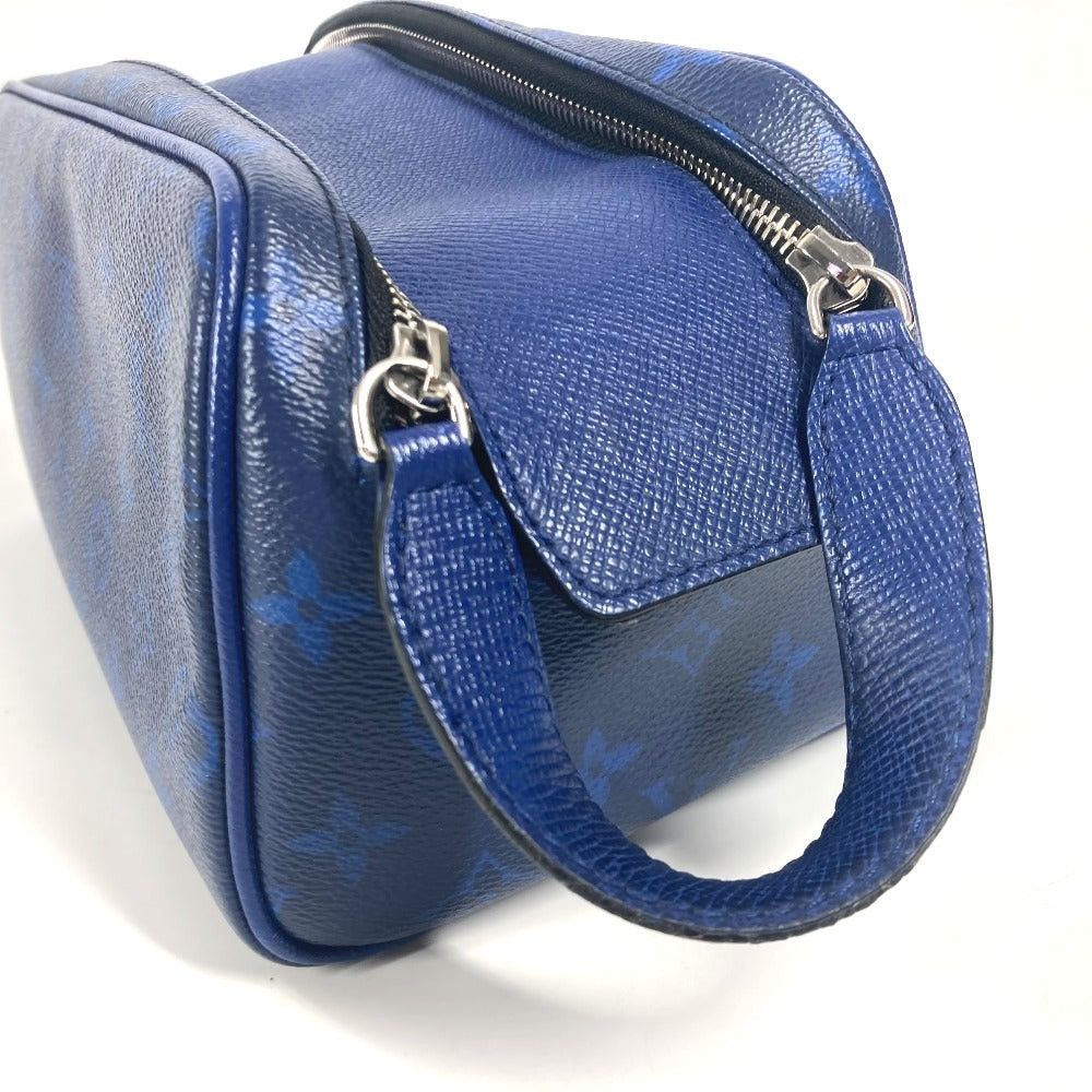 Louis Vuitton Louis Vuitton M30849 Tigers Llama Dopp Kit Pouch Handbag Clutch Bag Zippered Carrying Case Taiga Leather Unisex Blue Size ONE SIZE - 9 Thumbnail