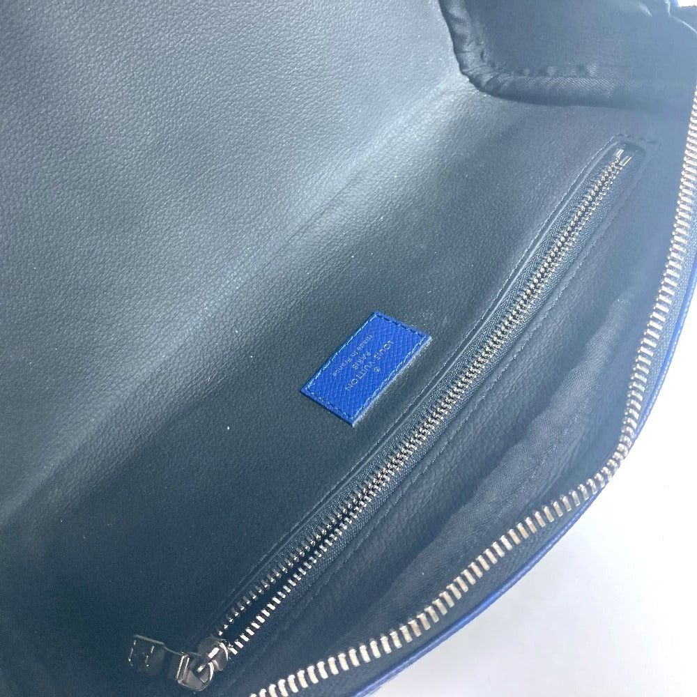 Louis Vuitton Louis Vuitton M30849 Tigers Llama Dopp Kit Pouch Handbag Clutch Bag Zippered Carrying Case Taiga Leather Unisex Blue Size ONE SIZE - 15 Thumbnail