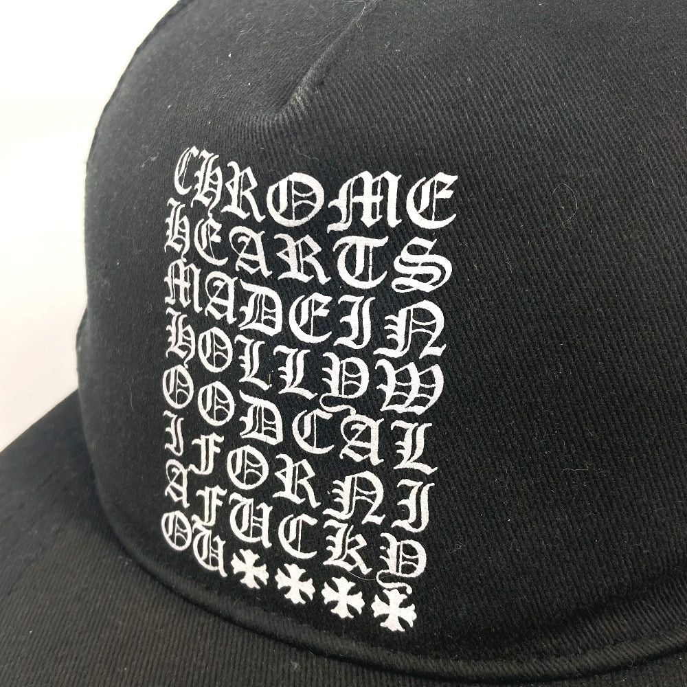 Chrome Hearts Chrome Hearts Logo Chapeau Cap Baseball Cotton Unisex Black Size ONE SIZE - 7 Thumbnail
