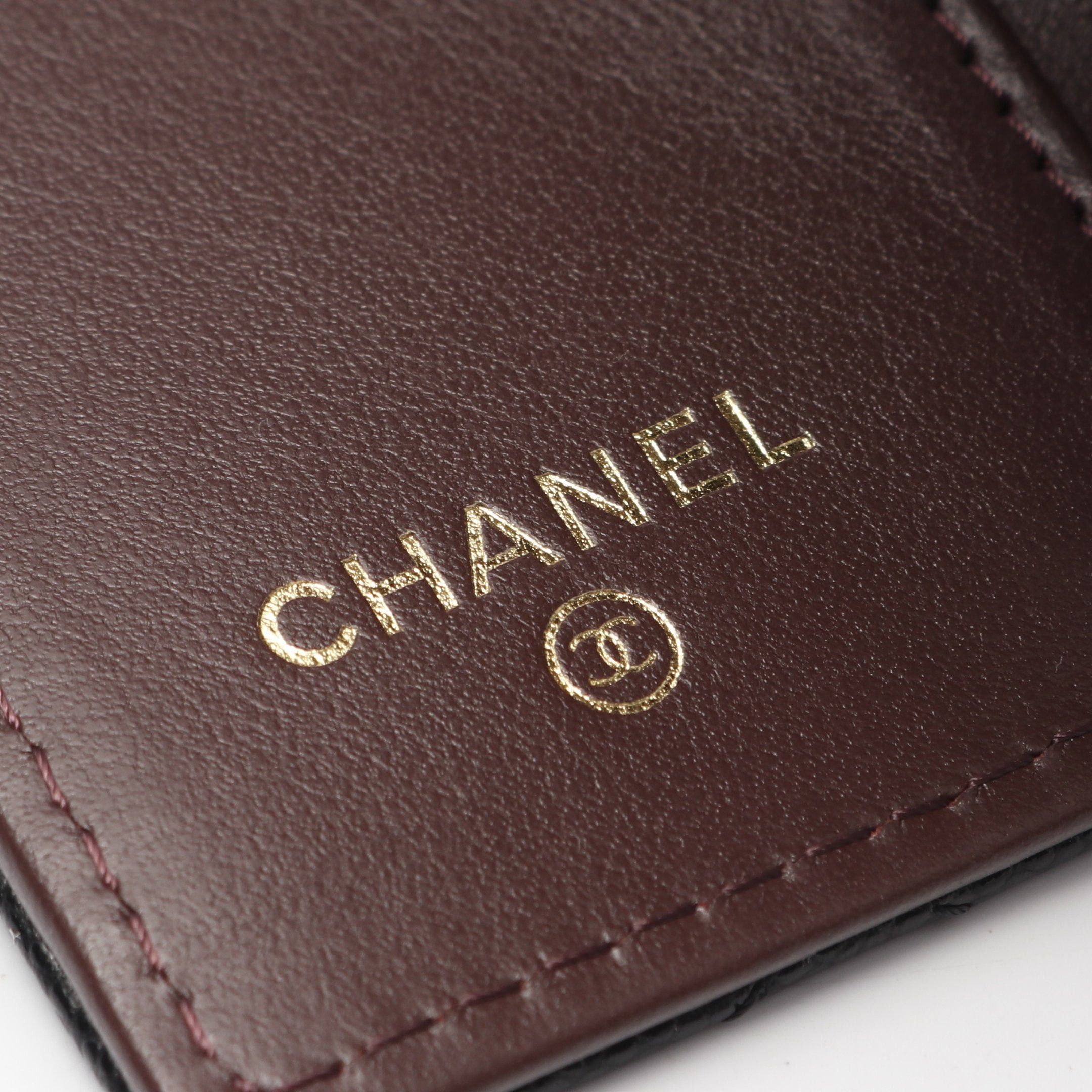 Chanel Chanel Classic Small Flap Wallet Matelasse Trifold Compact Caviar Skin Black Gold Hardware Size ONE SIZE - 4 Thumbnail