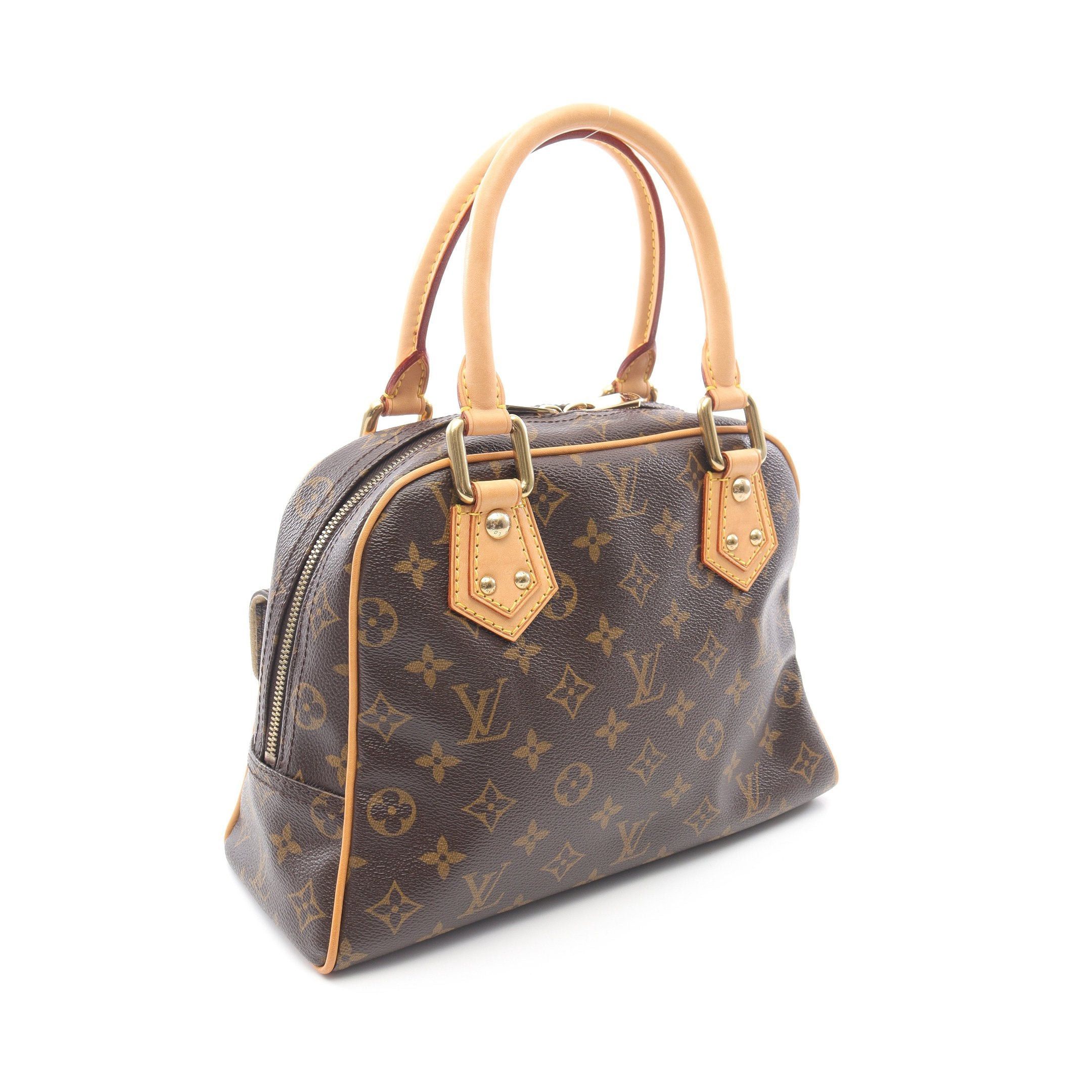 Louis Vuitton Louis Vuitton Manhattan Pm Monogram Handbag Leather Brown Size ONE SIZE - 2 Thumbnail
