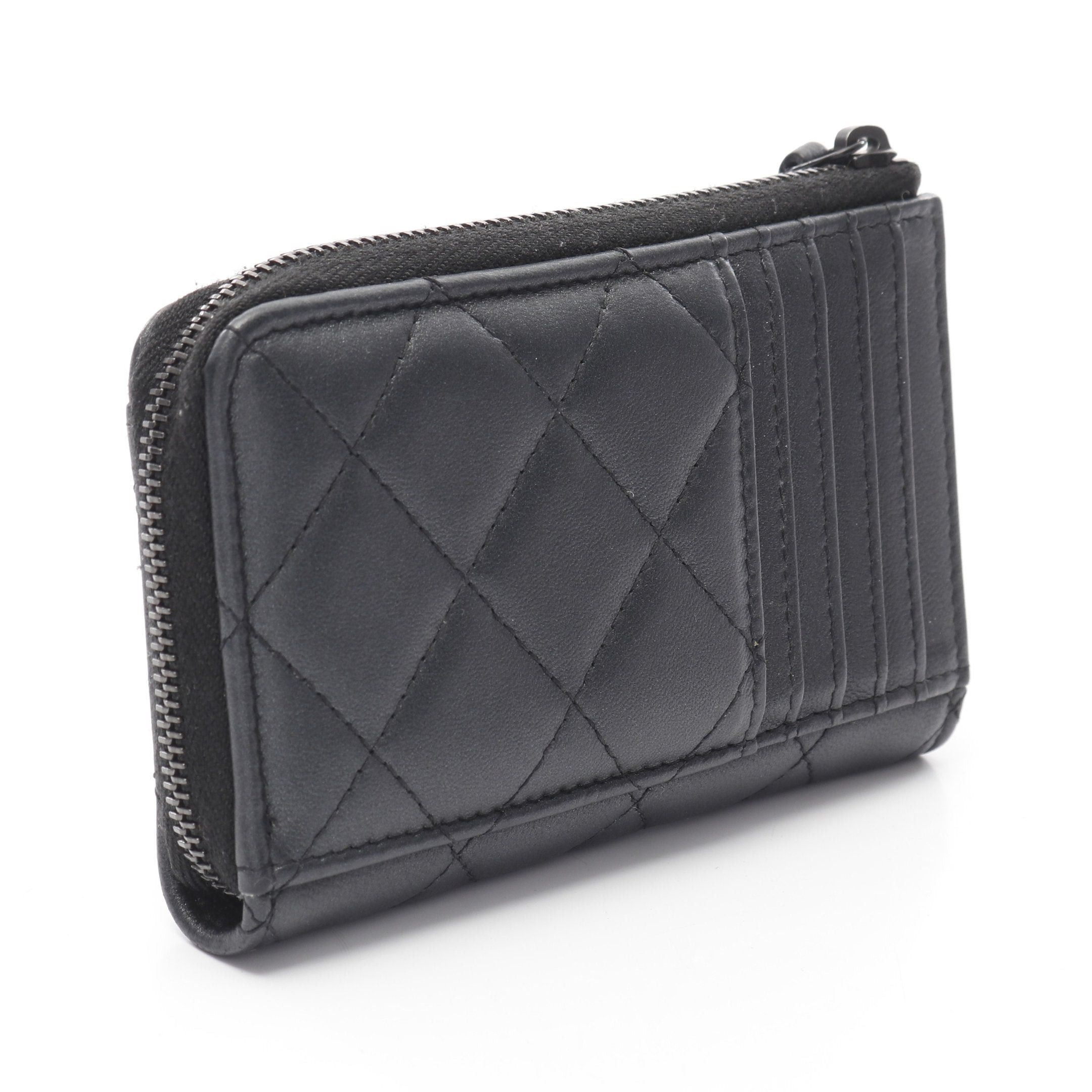 Chanel Chanel Matelasse Card Case Coin Purse Lambskin Black Hardware Size ONE SIZE - 2 Thumbnail