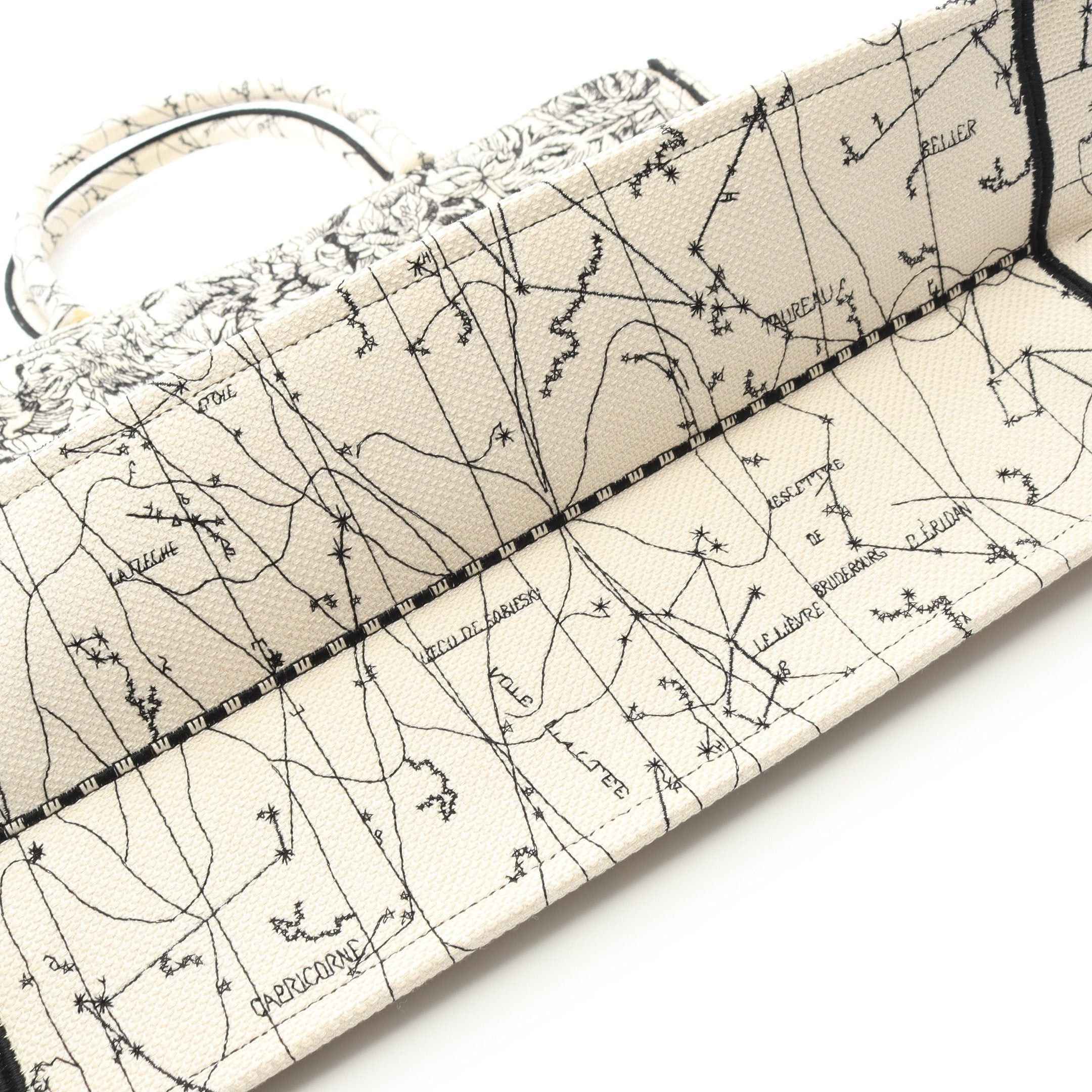 Dior Dior Book Tote Large Handbag Bag Canvas White Black Size ONE SIZE - 11 Thumbnail