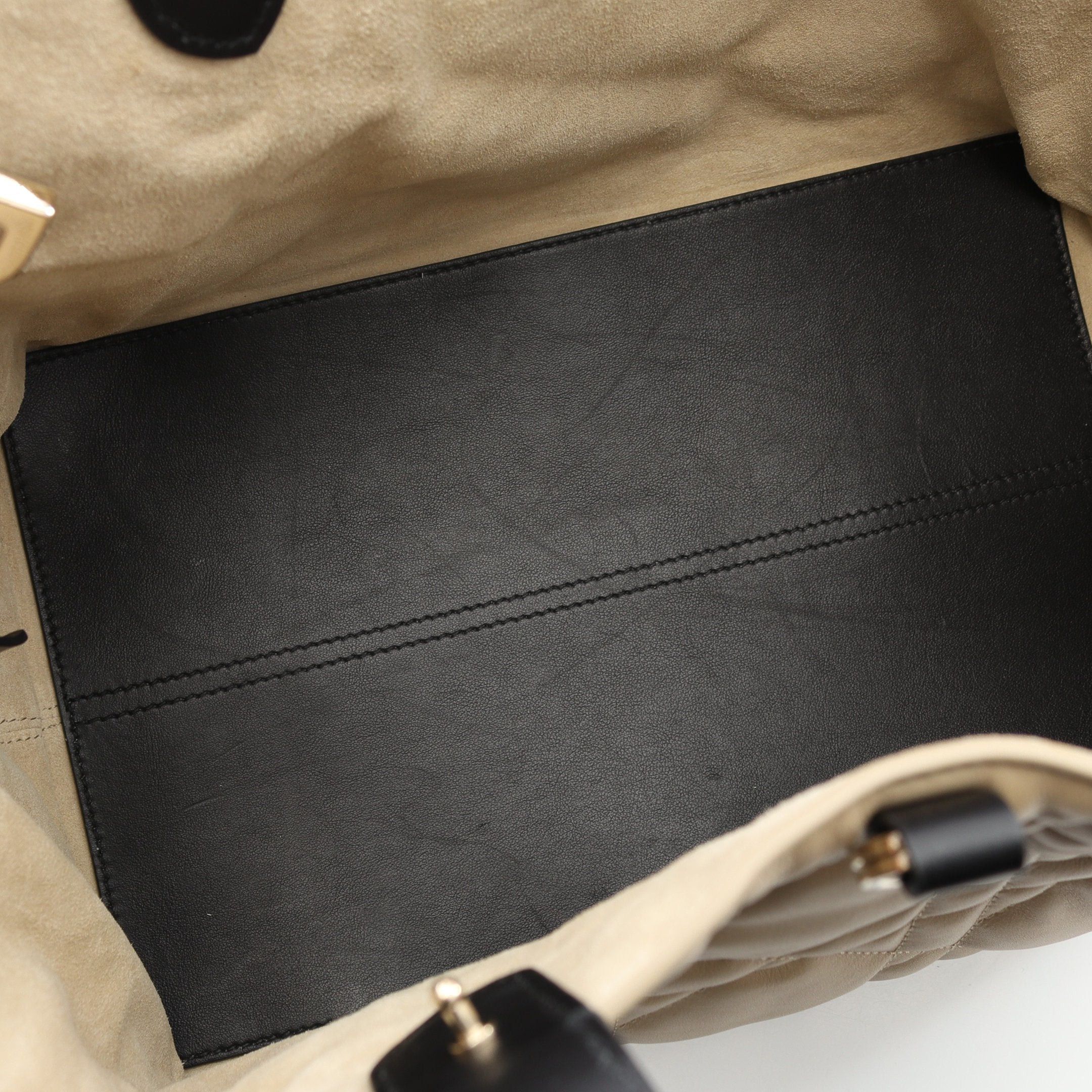 Dior Dior Du Jour Medium Handbag Leather Beige Black Size ONE SIZE - 7 Thumbnail