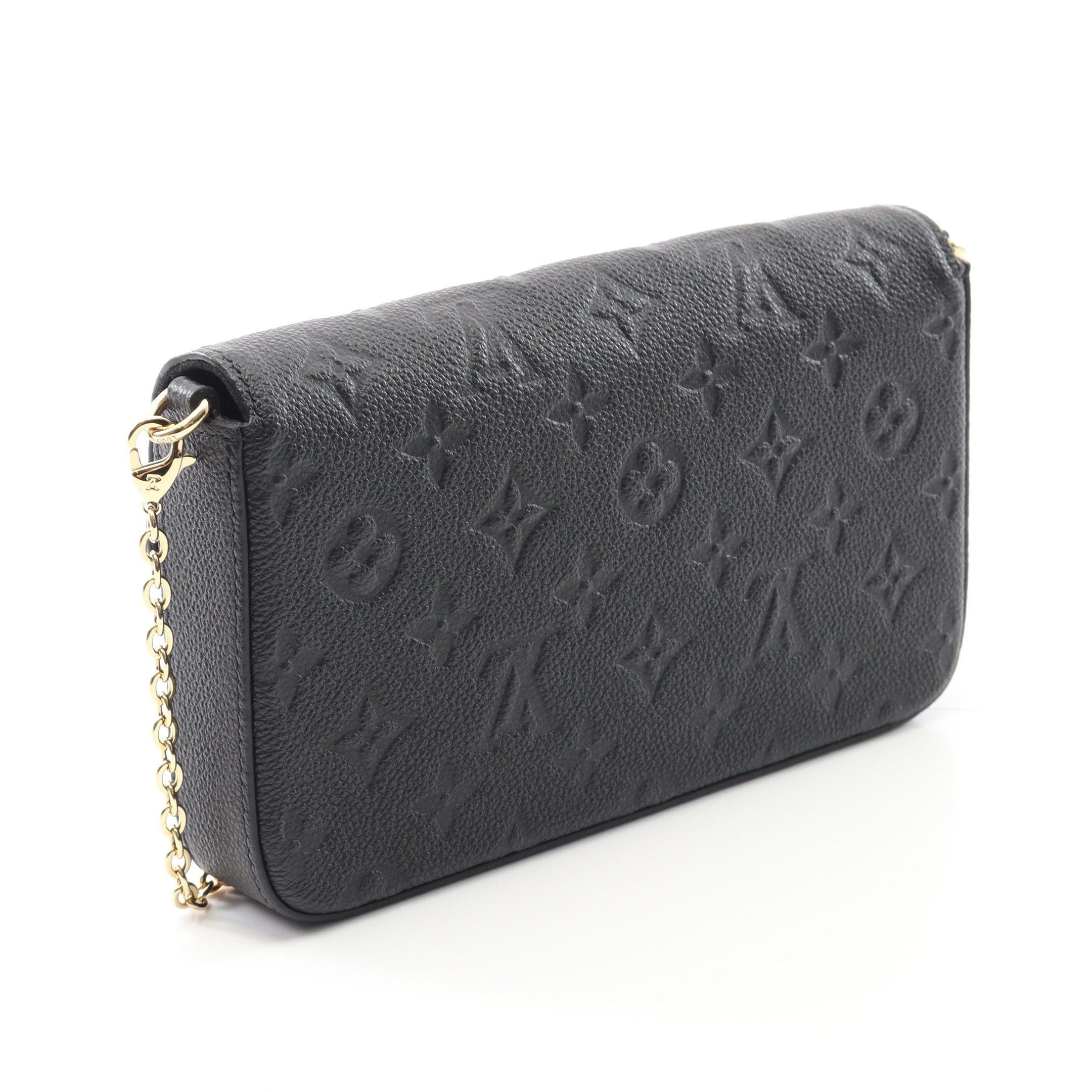 Louis Vuitton Louis Vuitton Pochette Felicie Monogram Empreinte Noir Chain Wallet Leather Black Size ONE SIZE - 2 Thumbnail
