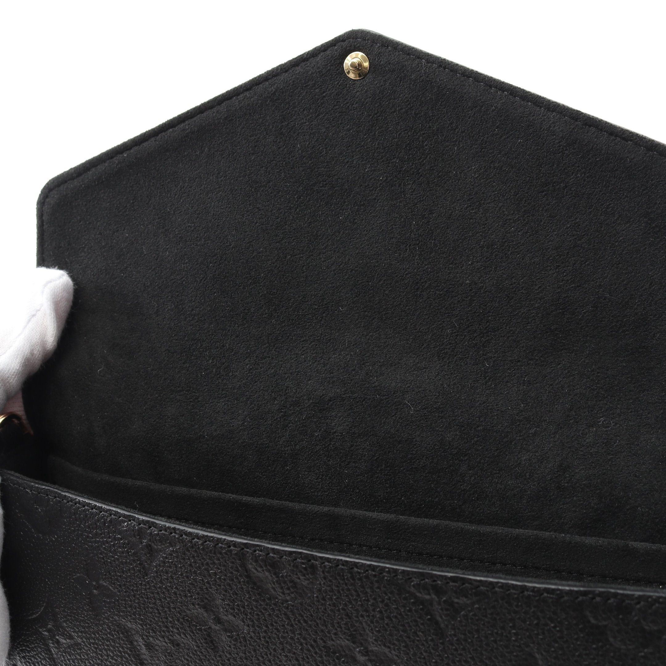Louis Vuitton Louis Vuitton Pochette Felicie Monogram Empreinte Noir Chain Wallet Leather Black Size ONE SIZE - 6 Thumbnail
