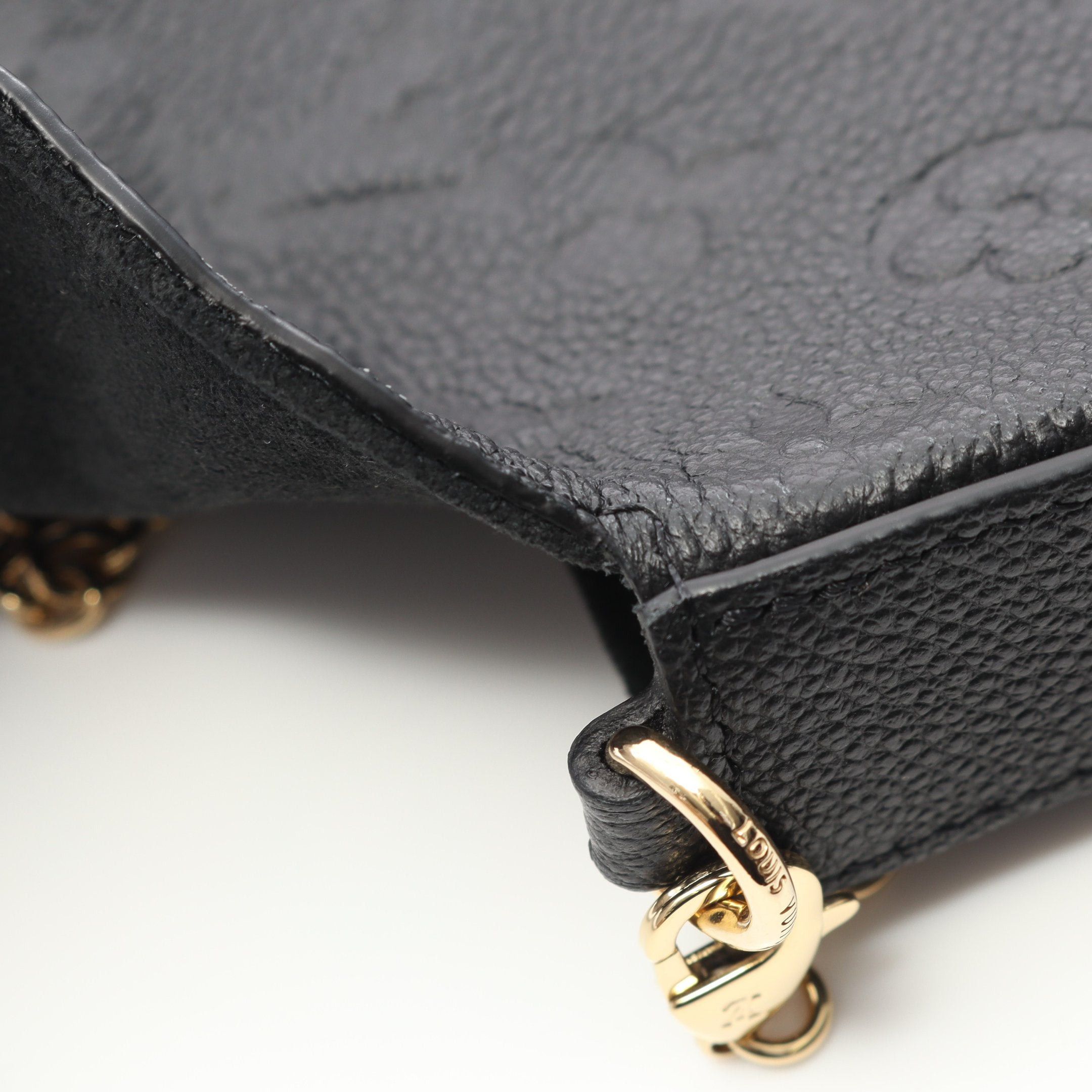 Louis Vuitton Louis Vuitton Pochette Felicie Monogram Empreinte Noir Chain Wallet Leather Black Size ONE SIZE - 7 Thumbnail