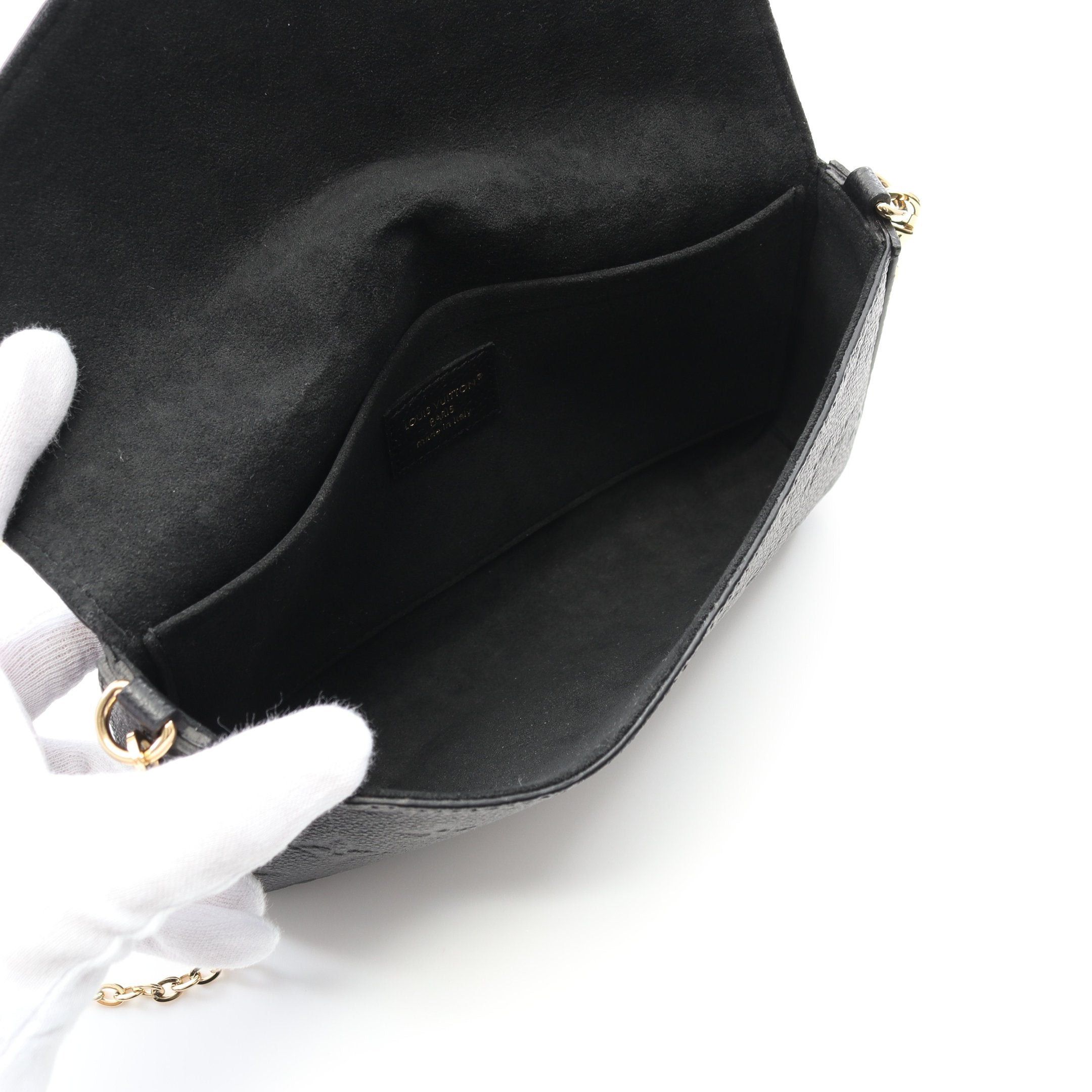 Louis Vuitton Louis Vuitton Pochette Felicie Monogram Empreinte Noir Chain Wallet Leather Black Size ONE SIZE - 3 Thumbnail