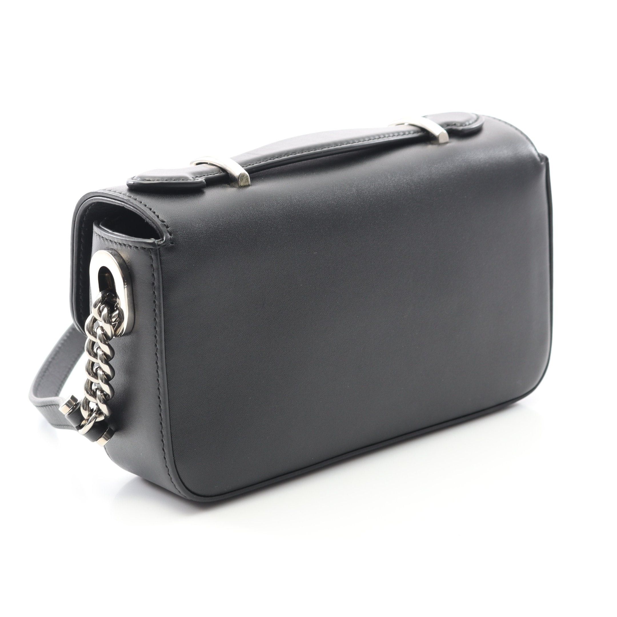 Gucci Gucci Double G Shoulder Bag Leather Black Size ONE SIZE - 2 Thumbnail