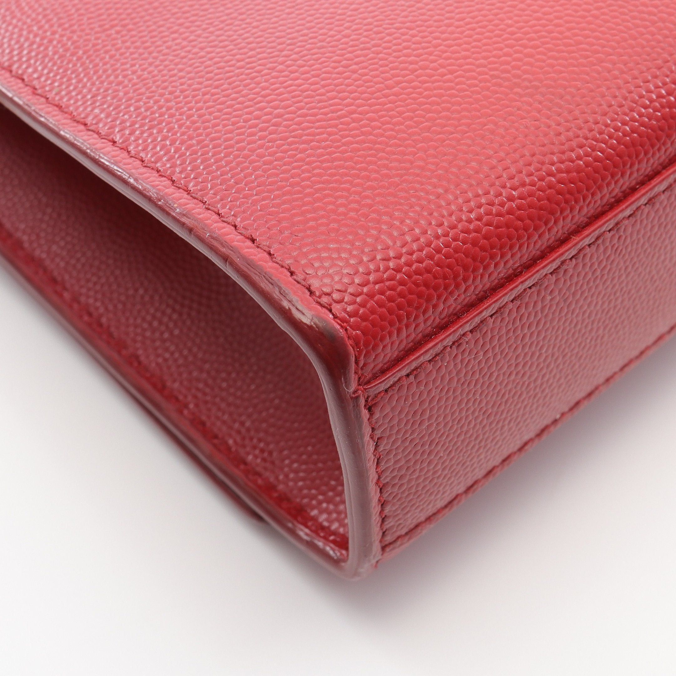 Yves Saint Laurent Yves Saint Laurent Kate Chain Shoulder Bag Leather Red Size ONE SIZE - 7 Thumbnail