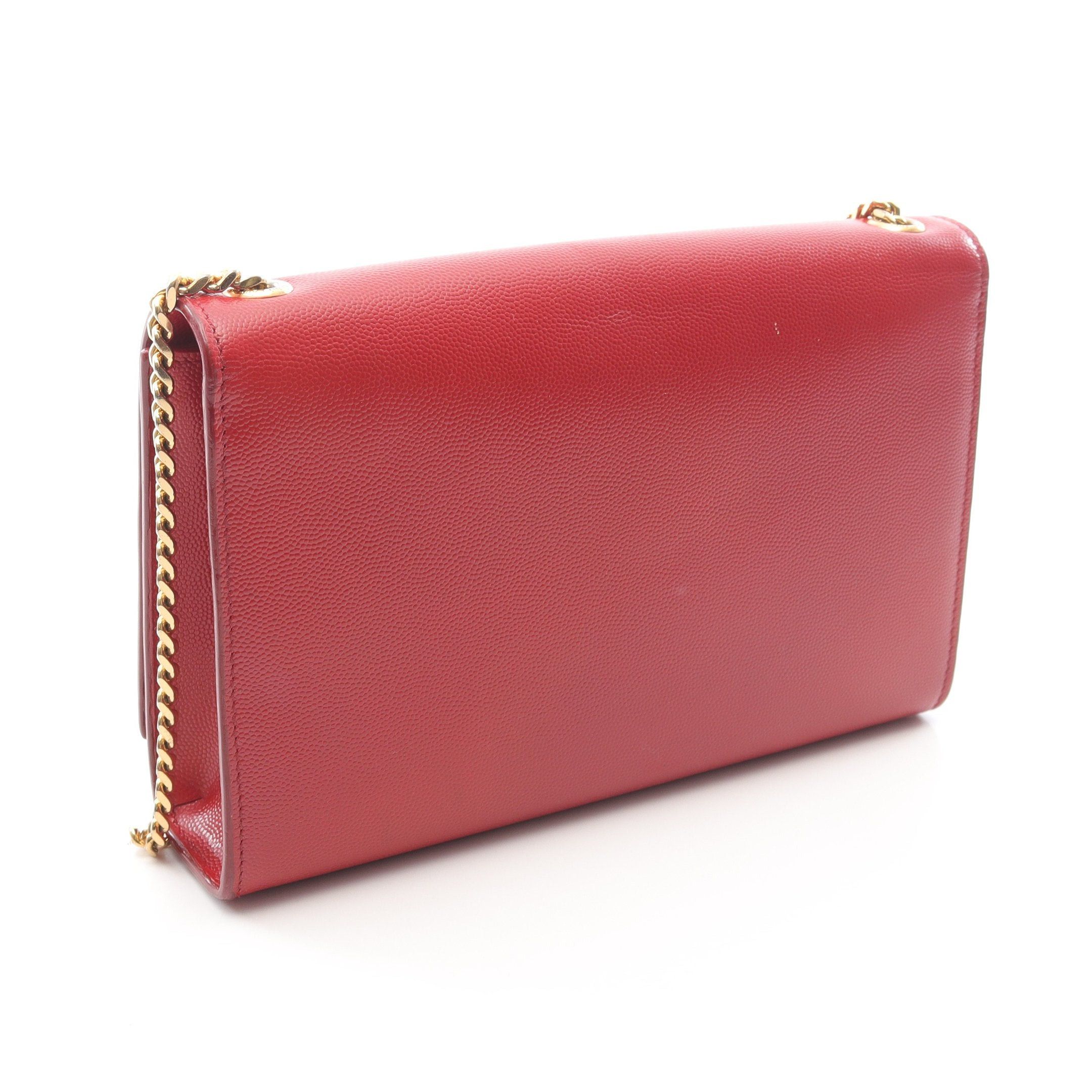 Yves Saint Laurent Yves Saint Laurent Kate Chain Shoulder Bag Leather Red Size ONE SIZE - 2 Thumbnail