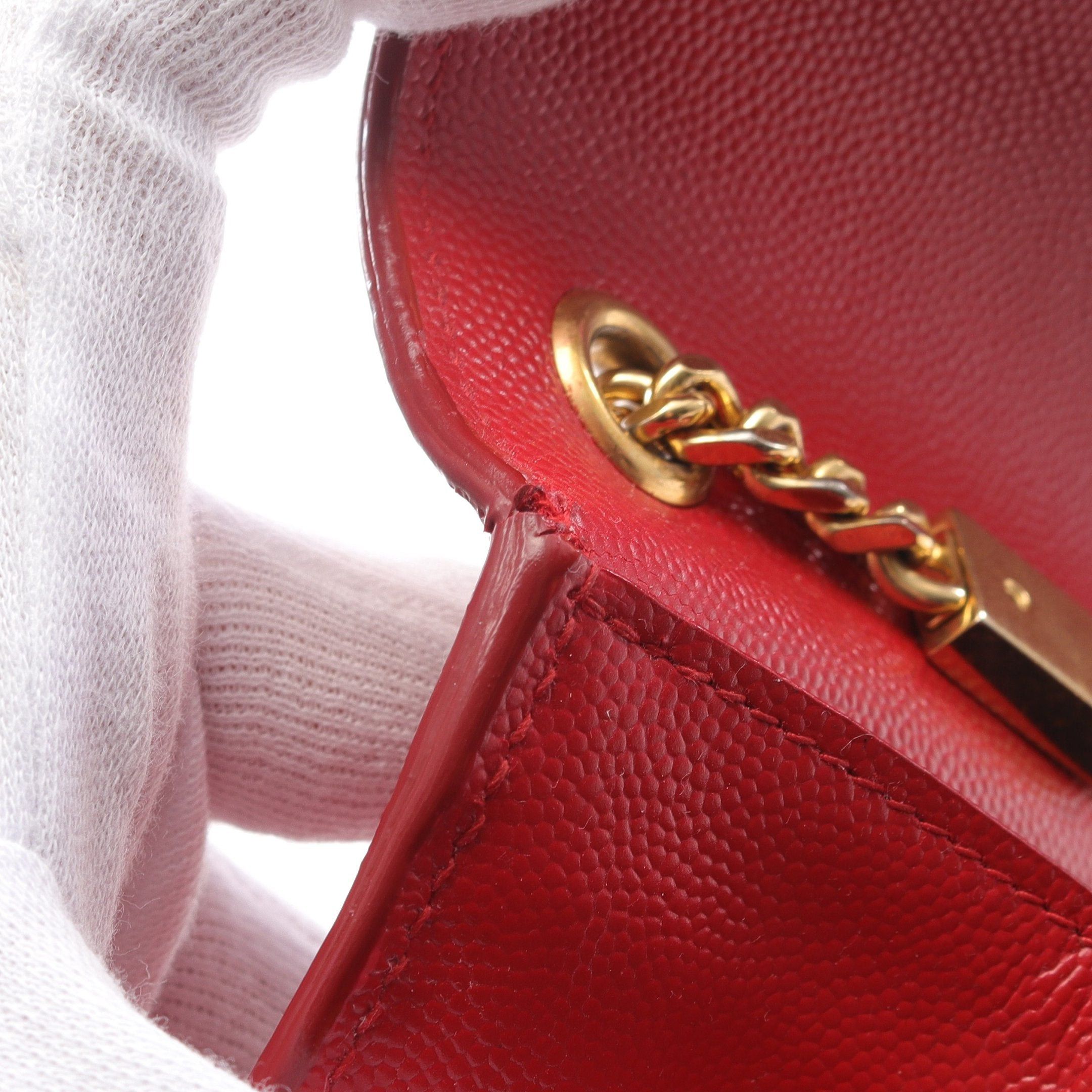 Yves Saint Laurent Yves Saint Laurent Kate Chain Shoulder Bag Leather Red Size ONE SIZE - 9 Thumbnail