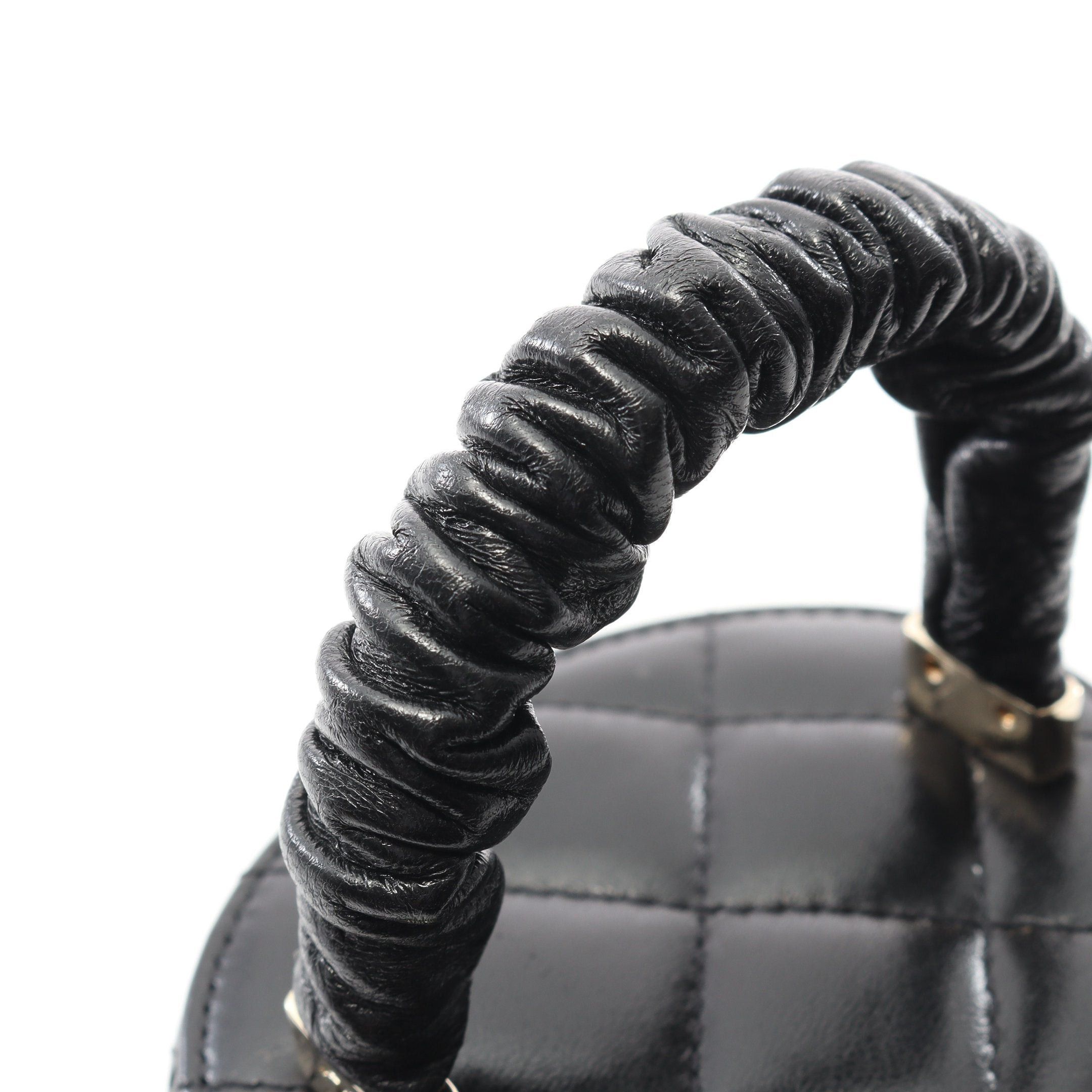 Chanel Chanel Matelasse Vanity Bag Lambskin Black Gold Hardware Size ONE SIZE - 7 Thumbnail