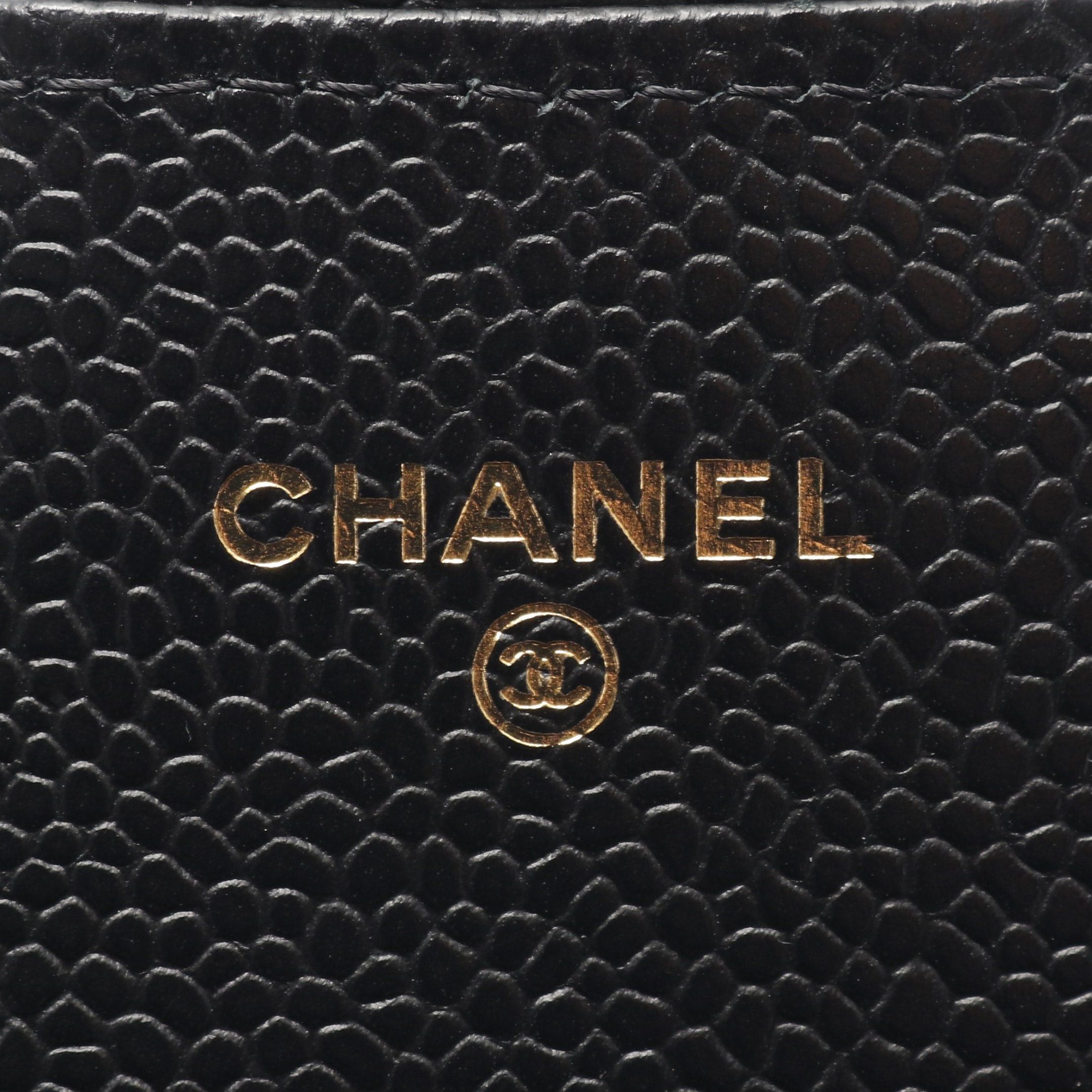 Chanel Chanel Classic Long Flap Wallet Matelasse Bi-Fold Caviar Skin Black Gold Hardware Size ONE SIZE - 4 Thumbnail