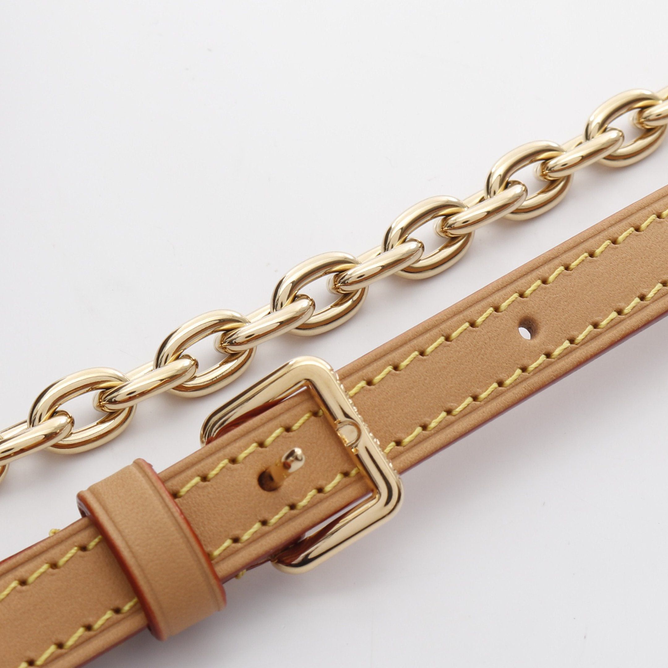 Louis Vuitton Louis Vuitton Mini Bum Bag Monogram Chain Handbag Leather Brown Size ONE SIZE - 6 Thumbnail