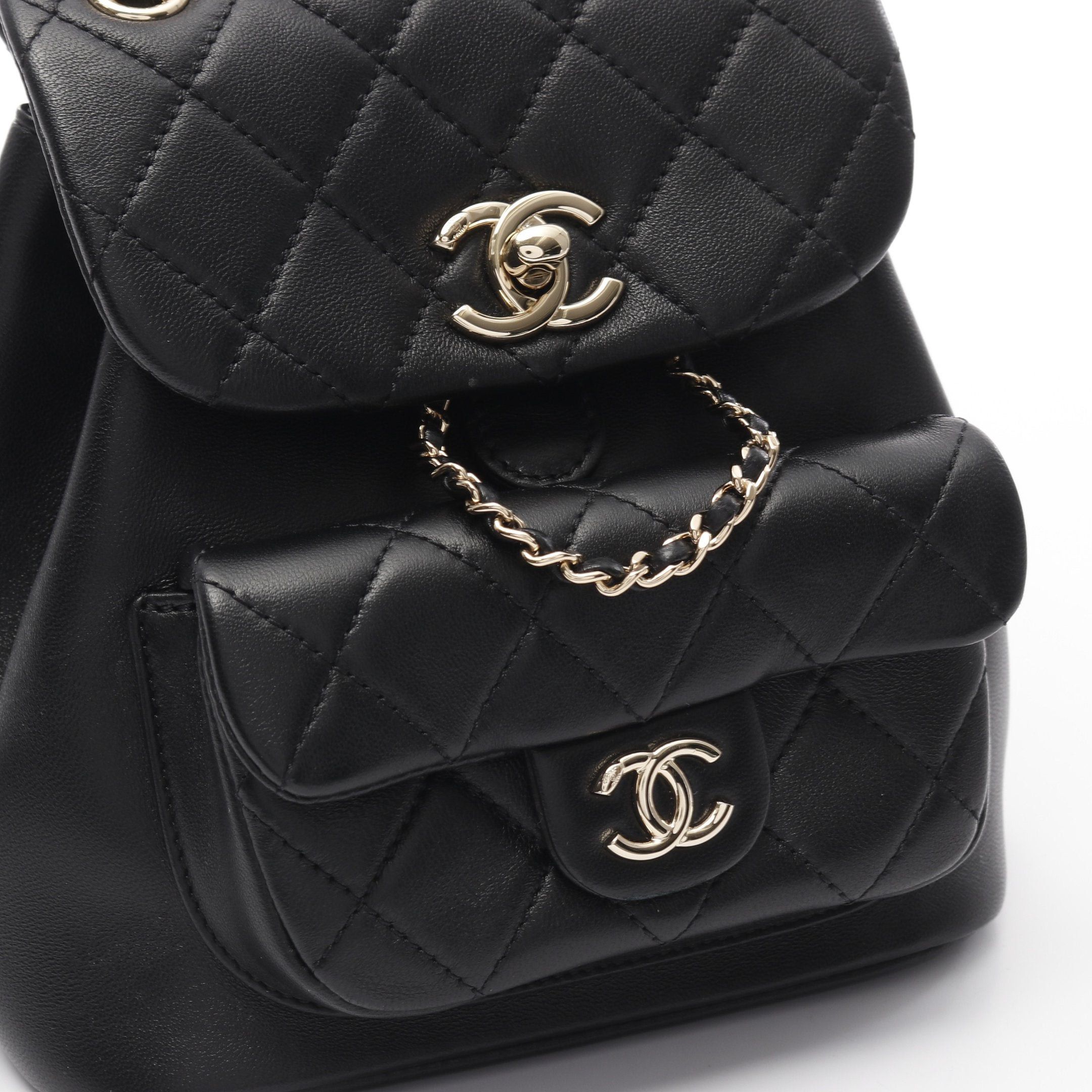 Chanel Chanel Matelasse Backpack Rucksack Lambskin Black Gold Hardware Size ONE SIZE - 10 Thumbnail