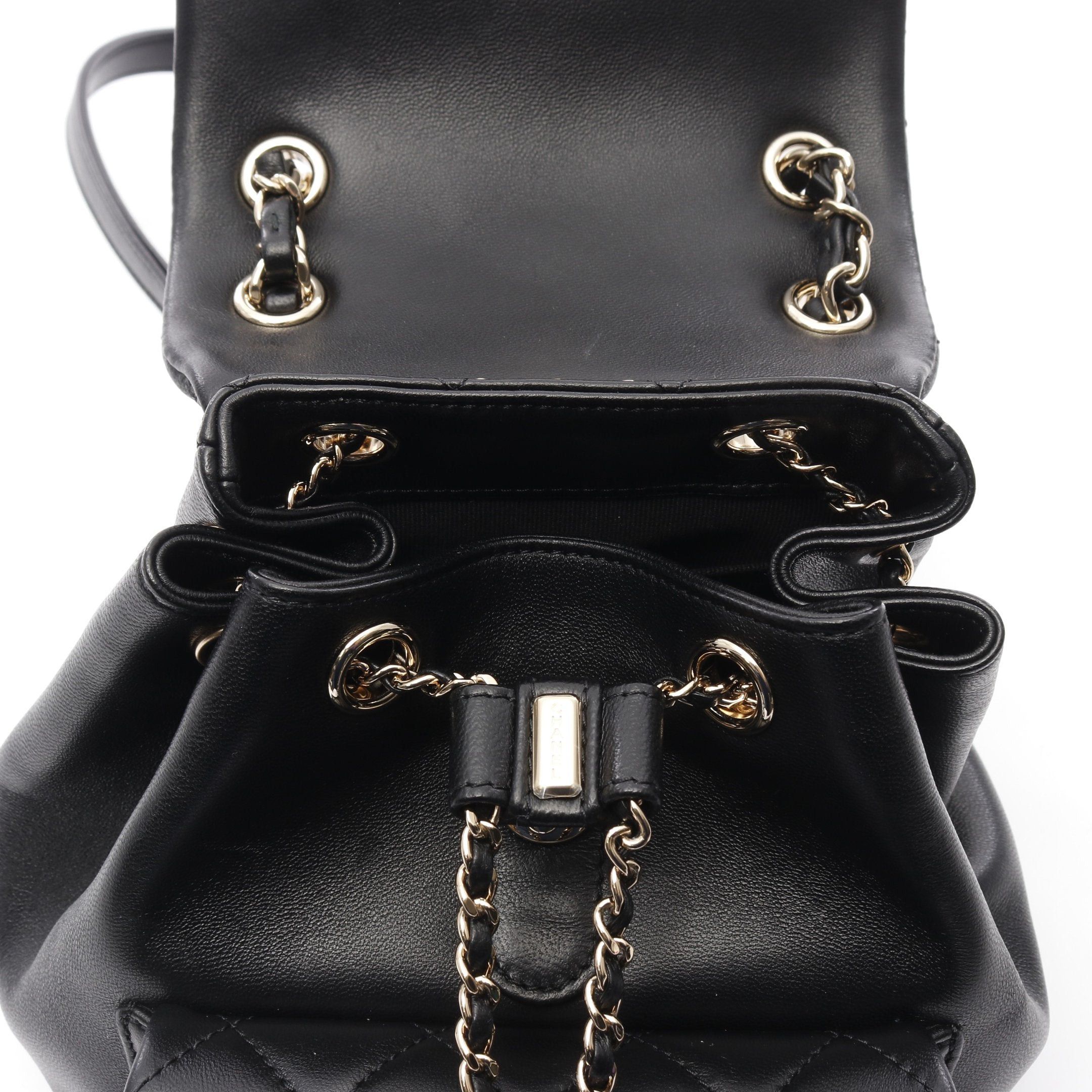 Chanel Chanel Matelasse Backpack Rucksack Lambskin Black Gold Hardware Size ONE SIZE - 7 Thumbnail