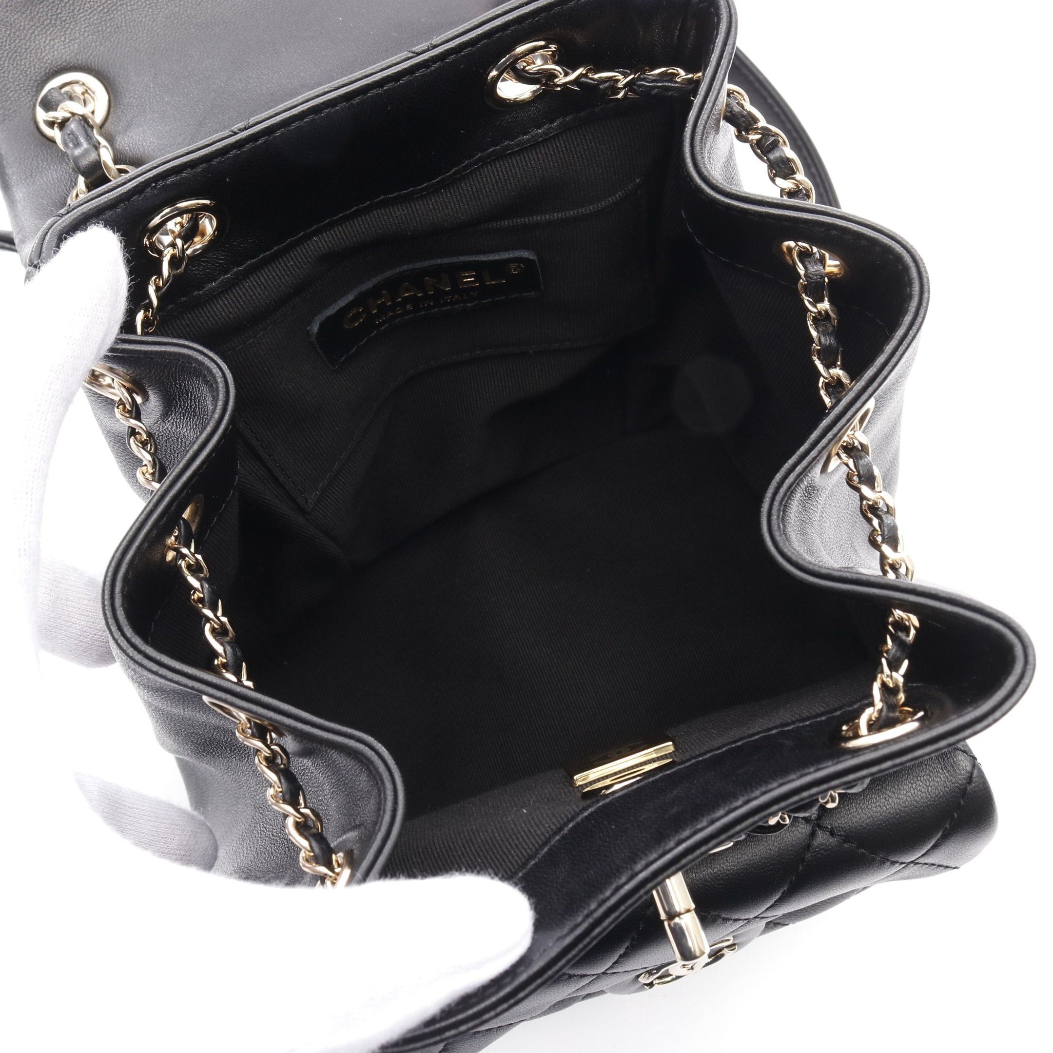 Chanel Chanel Matelasse Backpack Rucksack Lambskin Black Gold Hardware Size ONE SIZE - 3 Thumbnail