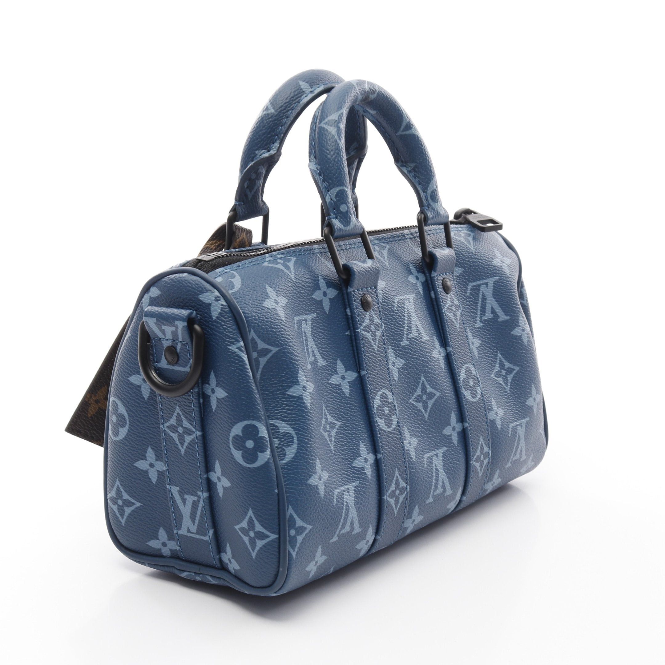 Louis Vuitton Louis Vuitton Keepall 25 Monogram Atlantic Handbag Blue Size ONE SIZE - 2 Thumbnail