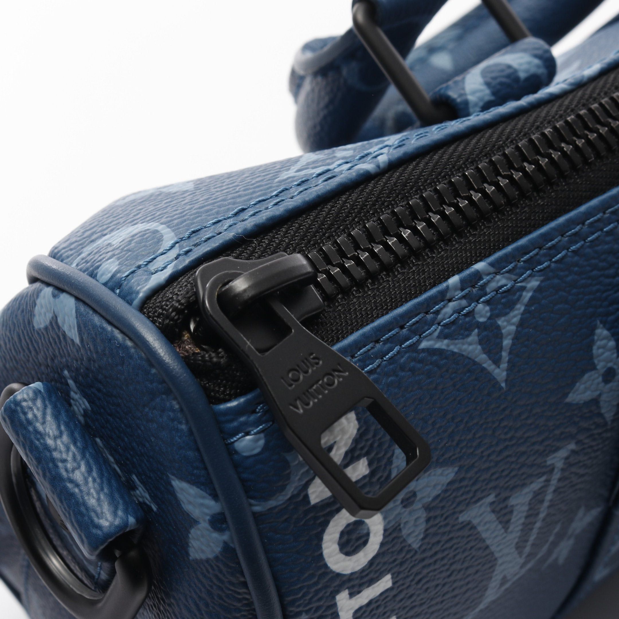 Louis Vuitton Louis Vuitton Keepall 25 Monogram Atlantic Handbag Blue Size ONE SIZE - 6 Thumbnail