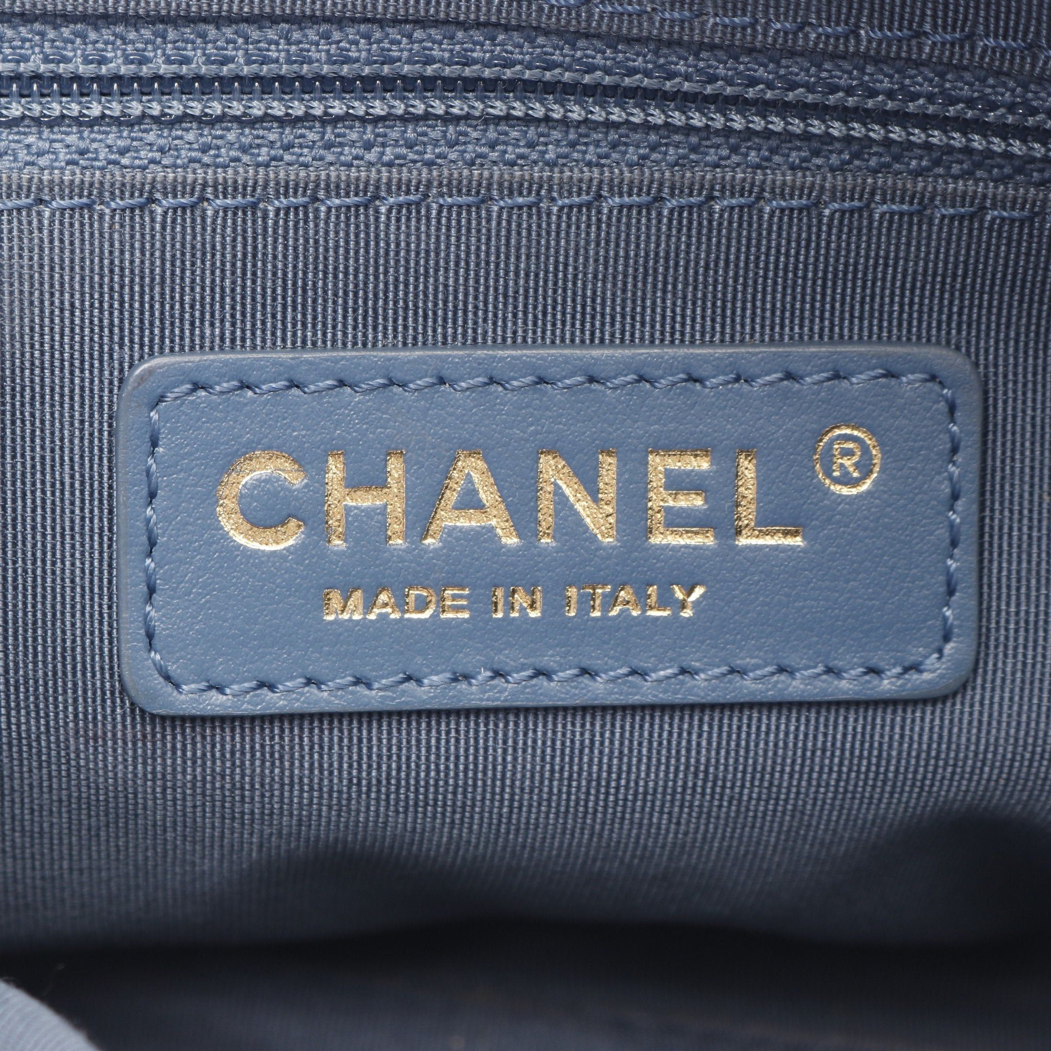 Chanel Chanel Matelasse Coco Mark Chain Shoulder Bag Leather Blue Gray Gold Hardware Size ONE SIZE - 5 Thumbnail