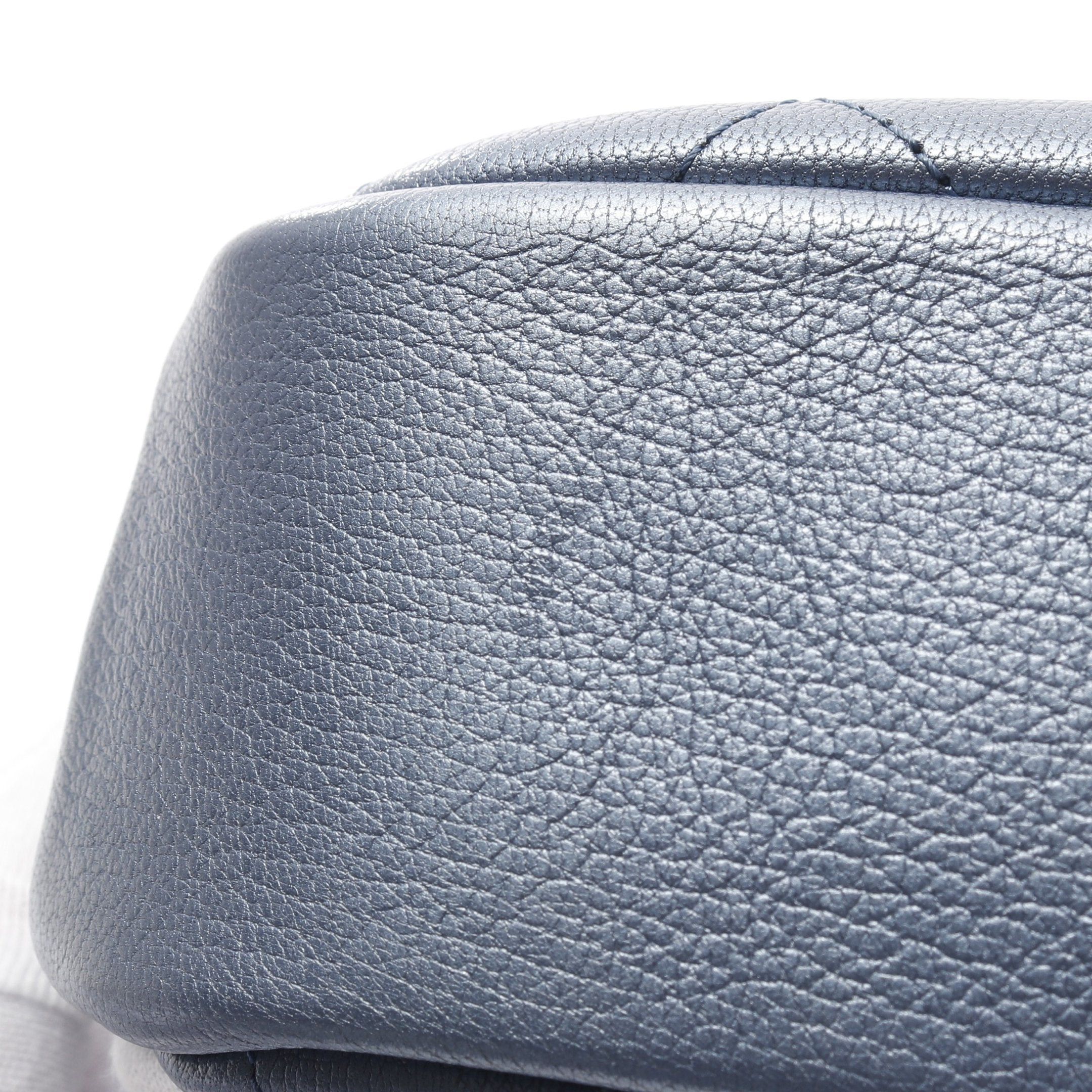 Chanel Chanel Matelasse Coco Mark Chain Shoulder Bag Leather Blue Gray Gold Hardware Size ONE SIZE - 7 Thumbnail