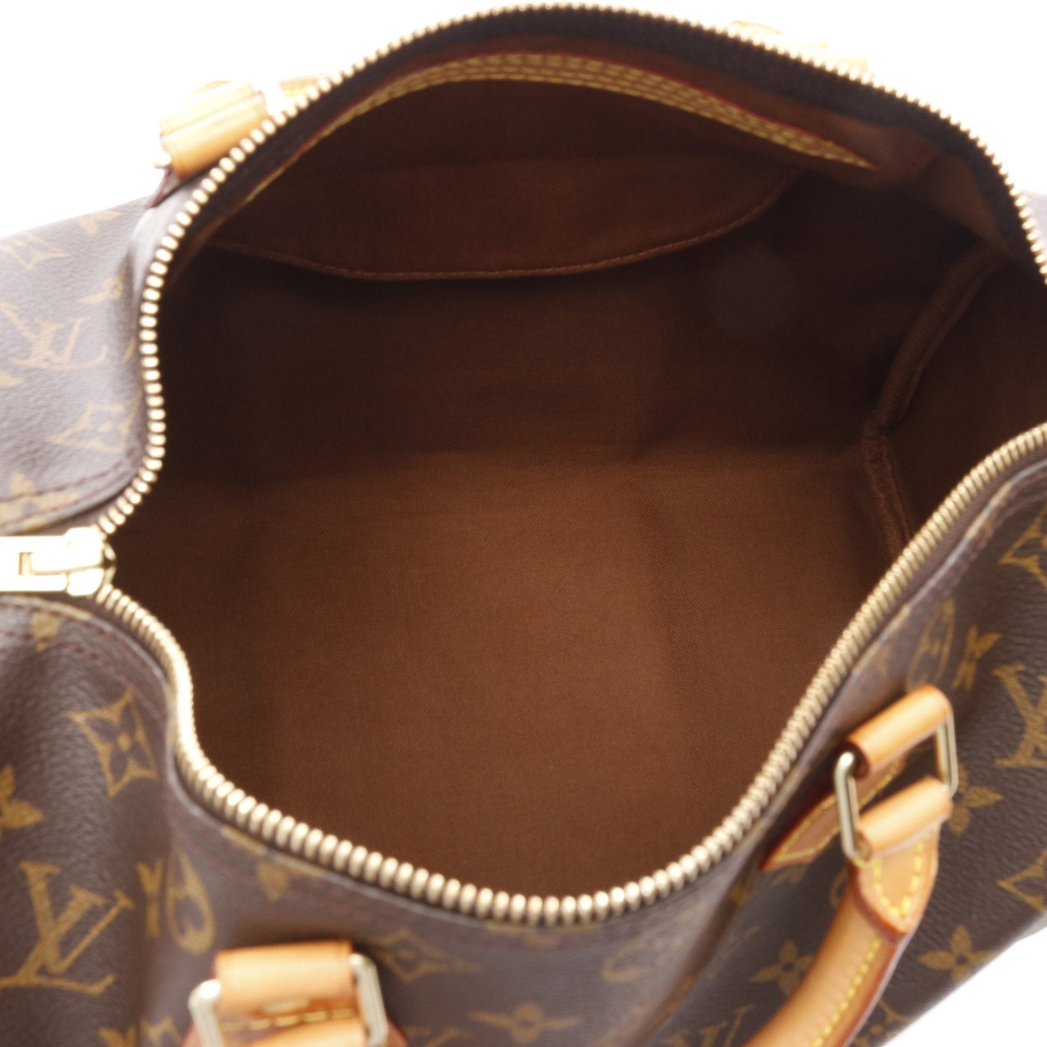 Louis Vuitton Louis Vuitton Speedy 30 Monogram Handbag Leather Brown Size ONE SIZE - 3 Thumbnail