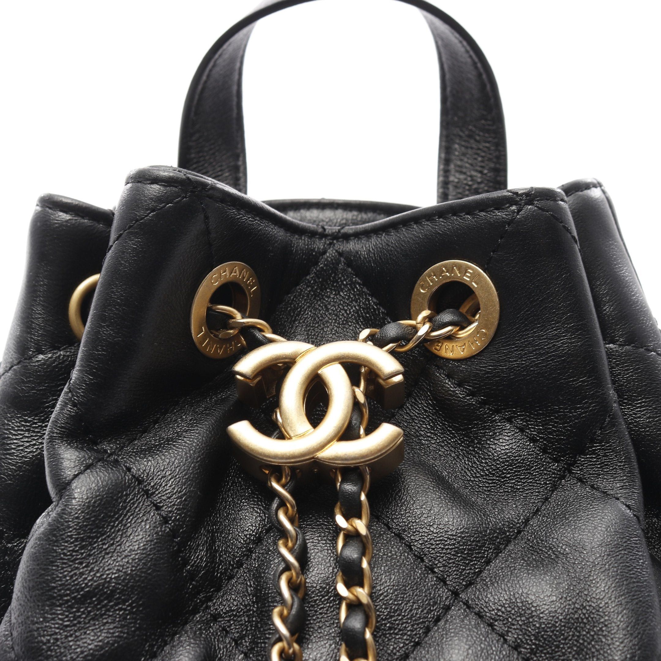Chanel Chanel Matelasse Coco Mark Backpack Rucksack Lambskin Black Combination Metal Fittings Purse Size ONE SIZE - 12 Thumbnail