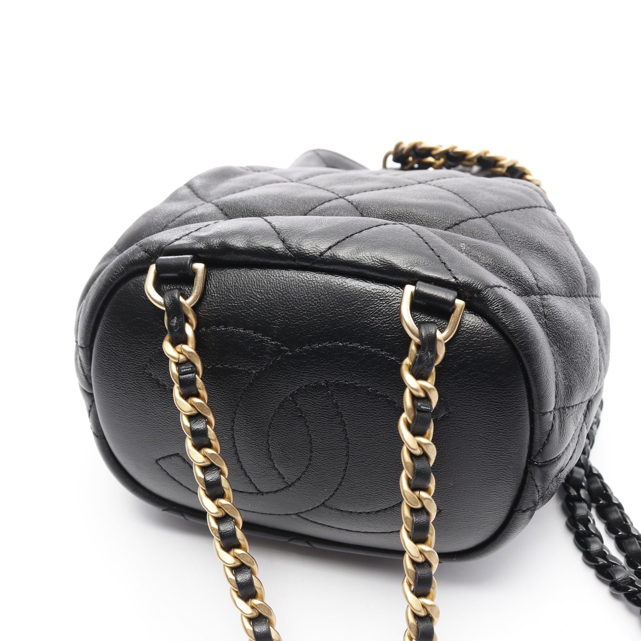 Chanel Chanel Matelasse Coco Mark Backpack Rucksack Lambskin Black Combination Metal Fittings Purse Size ONE SIZE - 9 Thumbnail