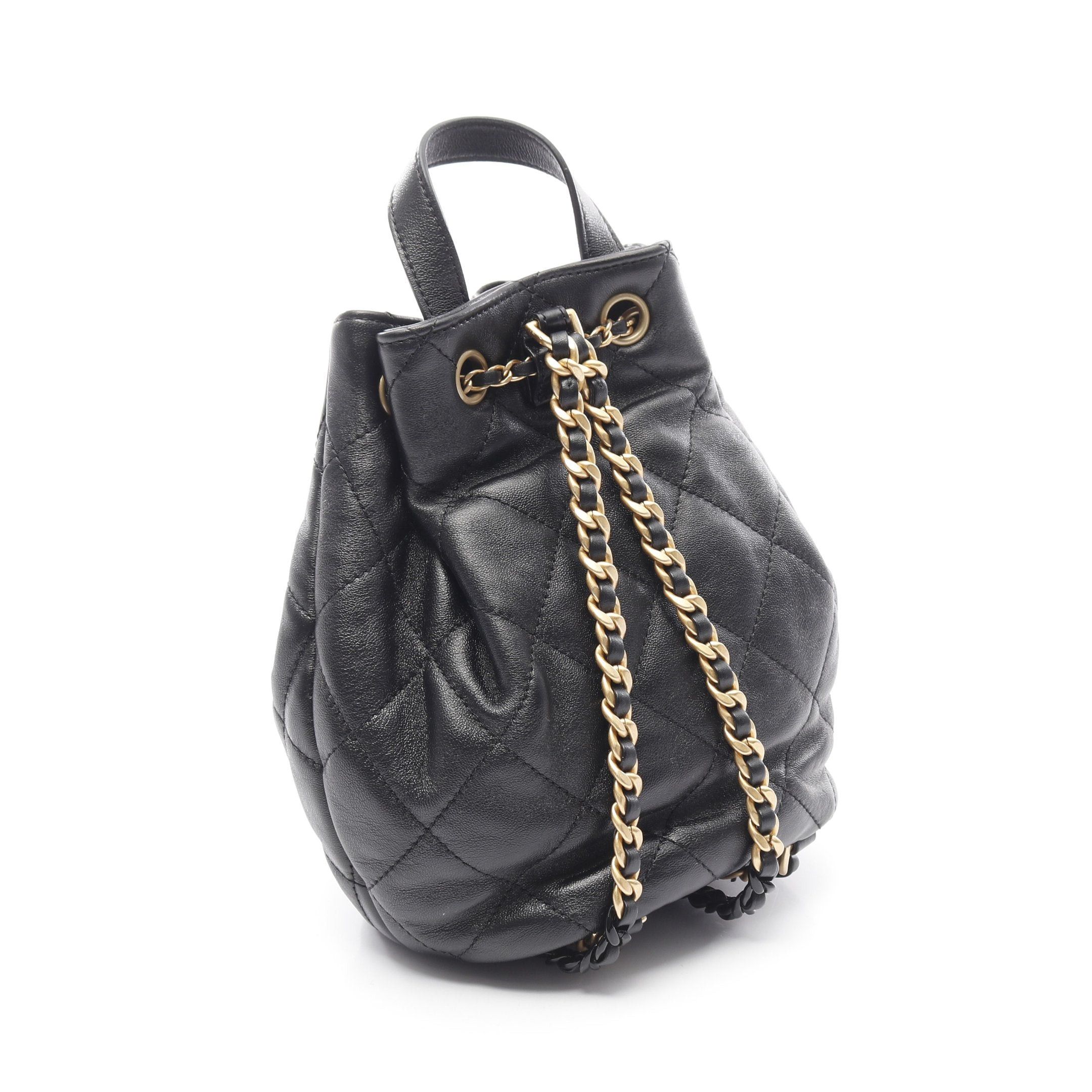 Chanel Chanel Matelasse Coco Mark Backpack Rucksack Lambskin Black Combination Metal Fittings Purse Size ONE SIZE - 2 Thumbnail