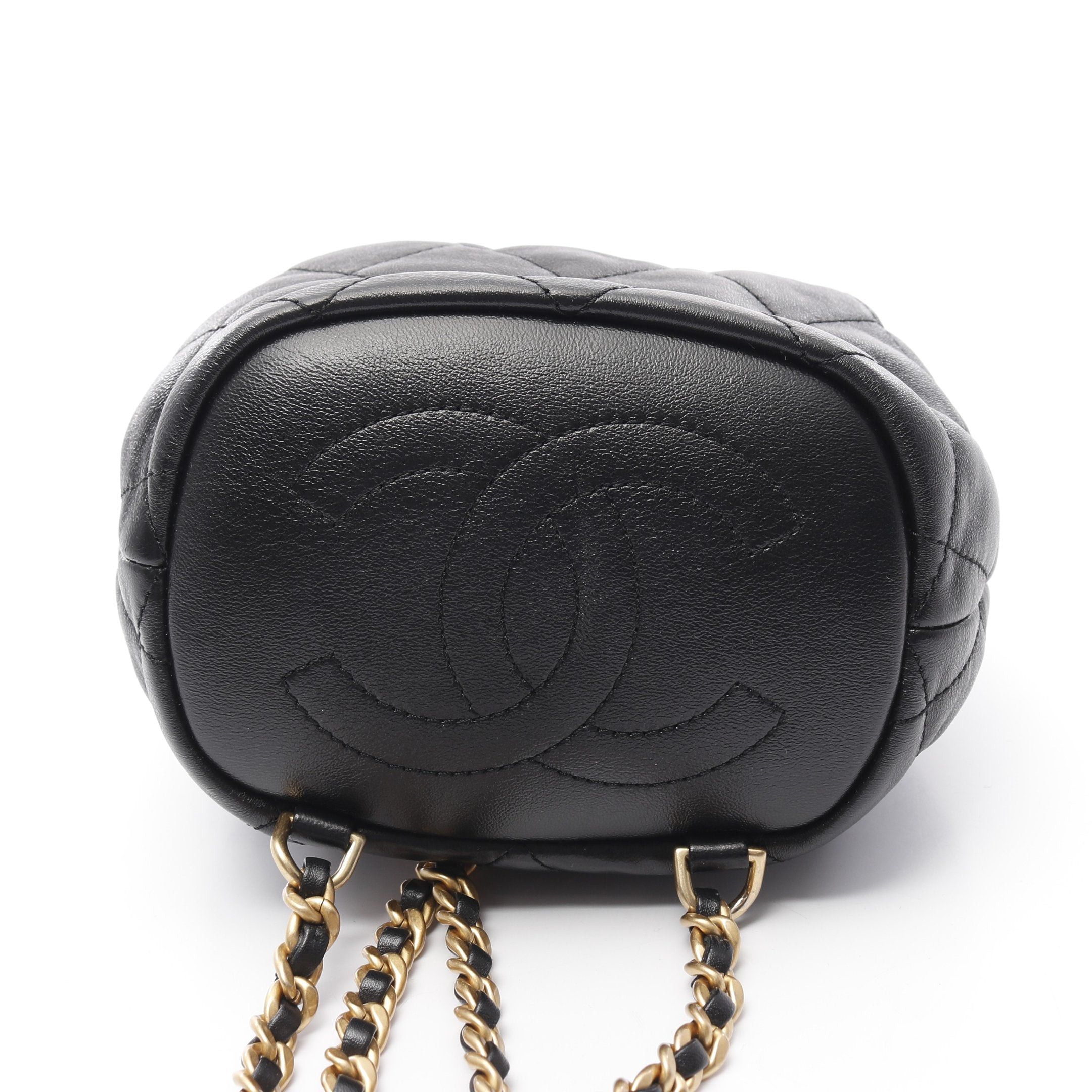 Chanel Chanel Matelasse Coco Mark Backpack Rucksack Lambskin Black Combination Metal Fittings Purse Size ONE SIZE - 8 Thumbnail