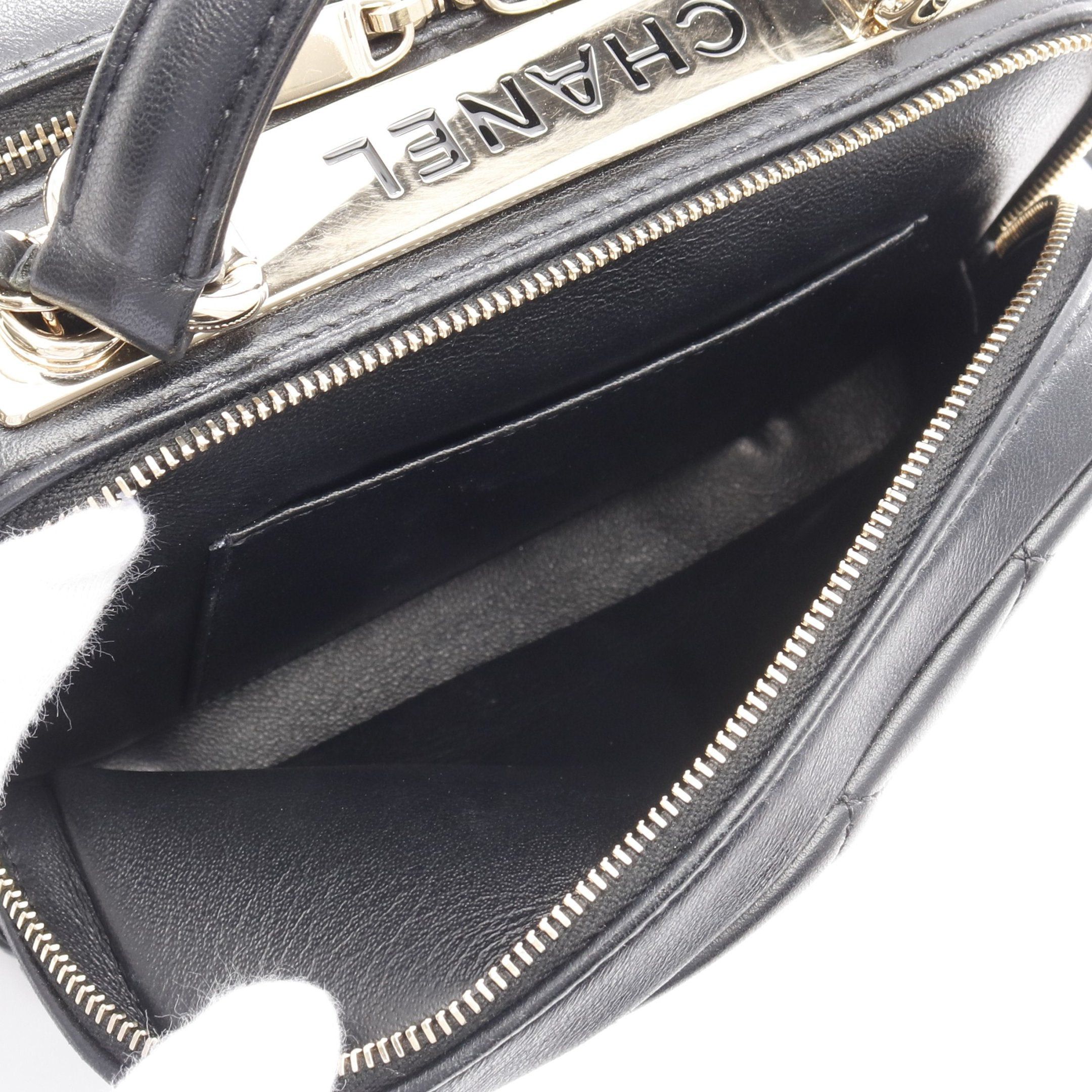 Chanel Chanel Matelasse Bowling Bag Chain Shoulder Lambskin Black Gold Hardware Size ONE SIZE - 4 Thumbnail