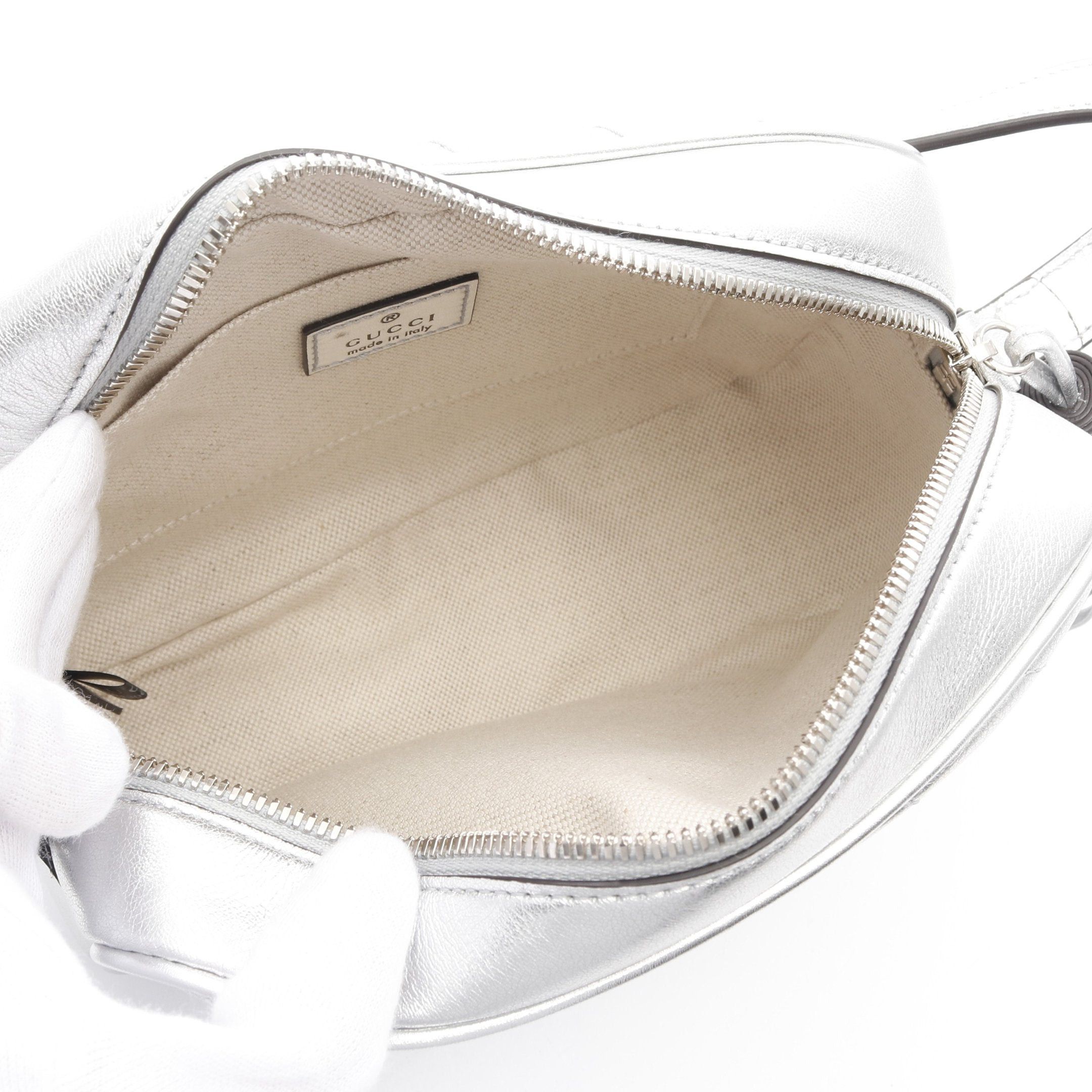 Gucci Gucci Gucci Blondie Shoulder Bag Leather Silver Size ONE SIZE - 3 Thumbnail