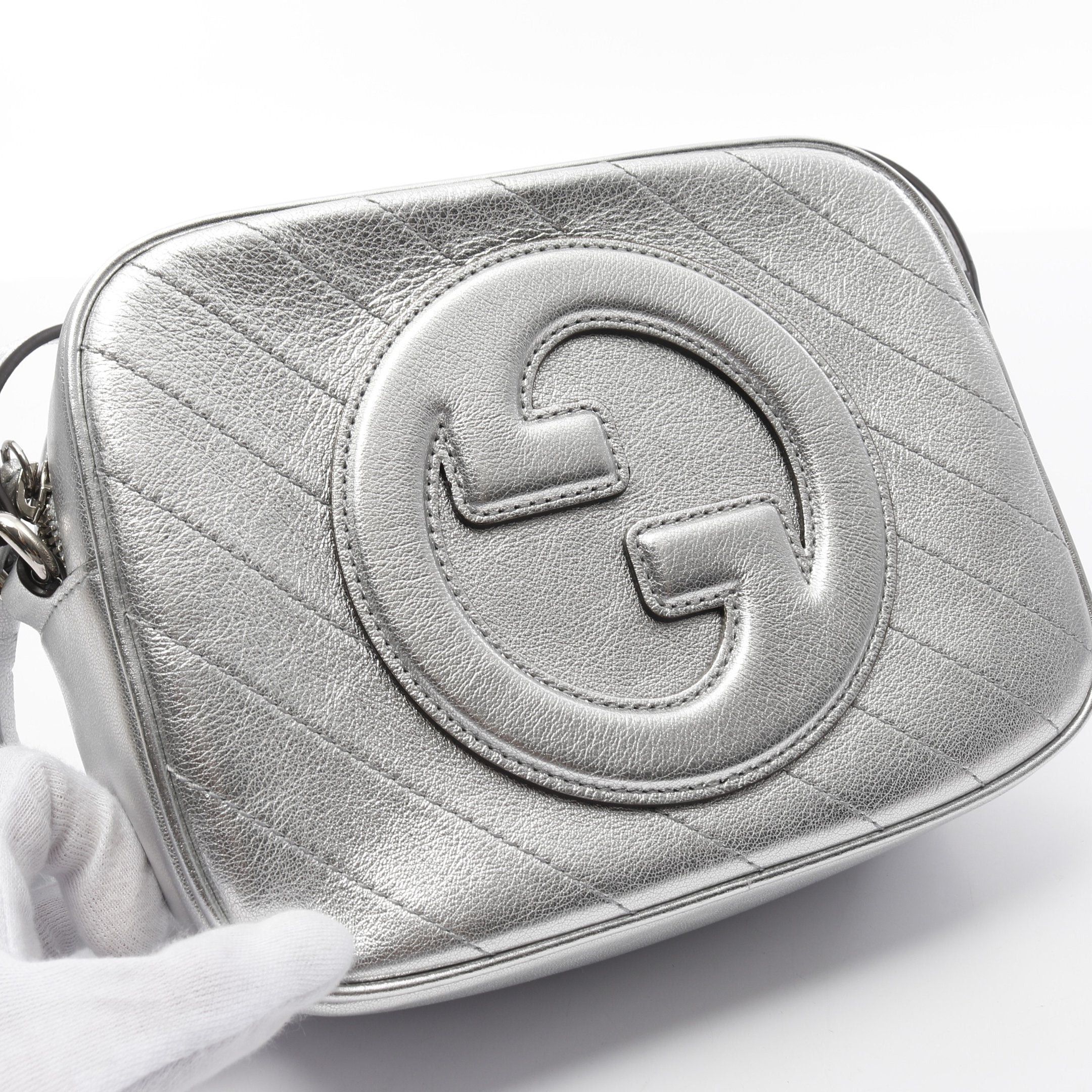 Gucci Gucci Gucci Blondie Shoulder Bag Leather Silver Size ONE SIZE - 6 Thumbnail