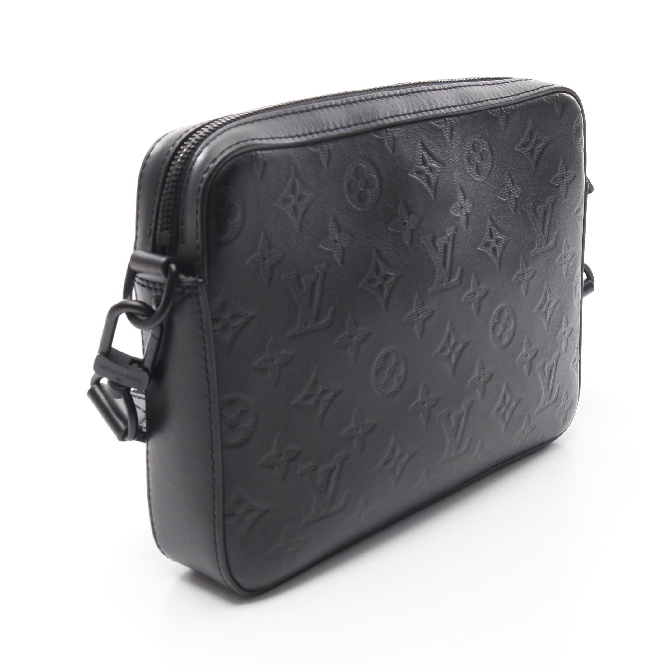 Louis Vuitton Louis Vuitton Duo Messenger Monogram Shadow Noir Shoulder Bag Leather Black Size ONE SIZE - 2 Thumbnail