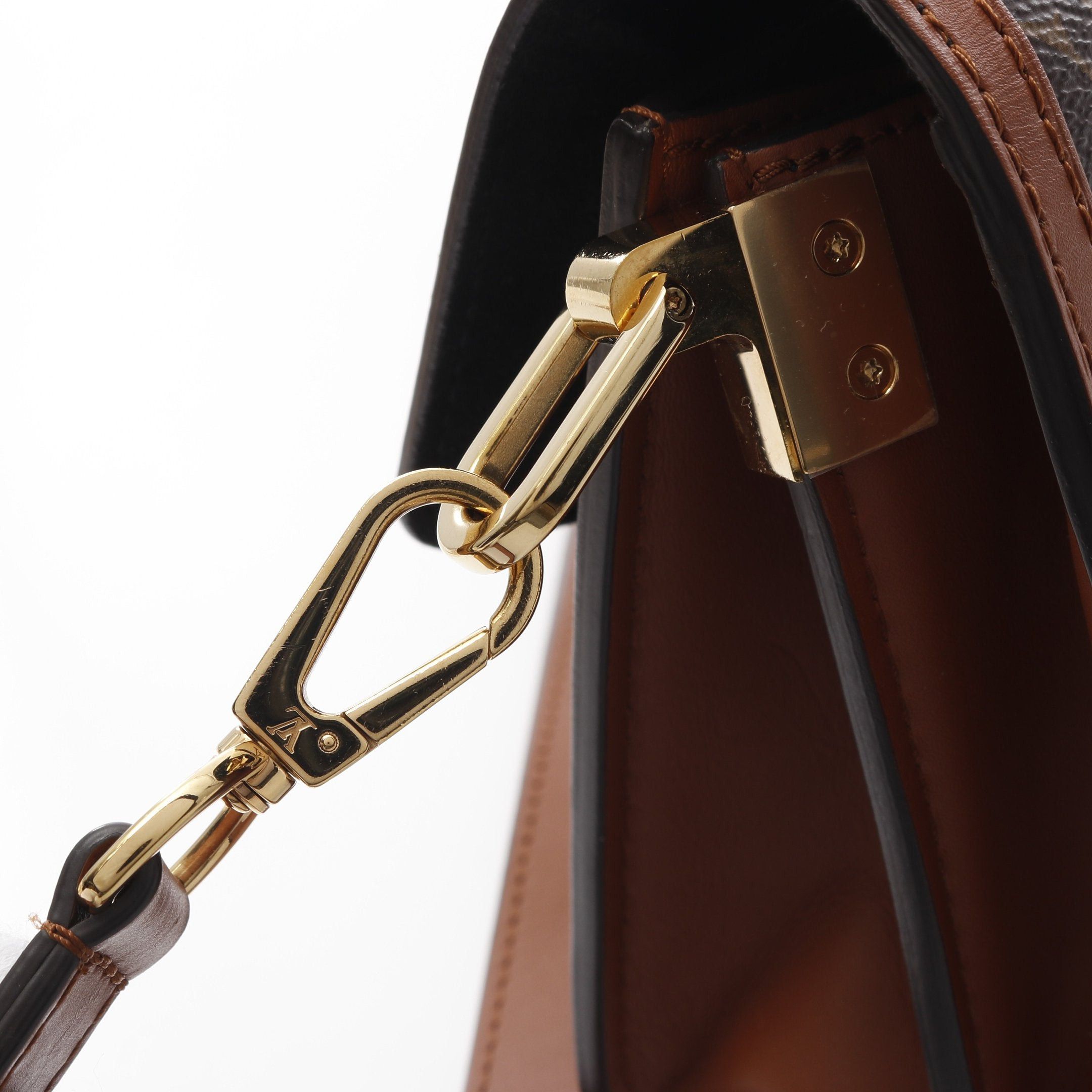 Louis Vuitton Louis Vuitton Dauphine Mini Monogram Reverse Shoulder Bag Leather Brown Beige Size ONE SIZE - 7 Thumbnail