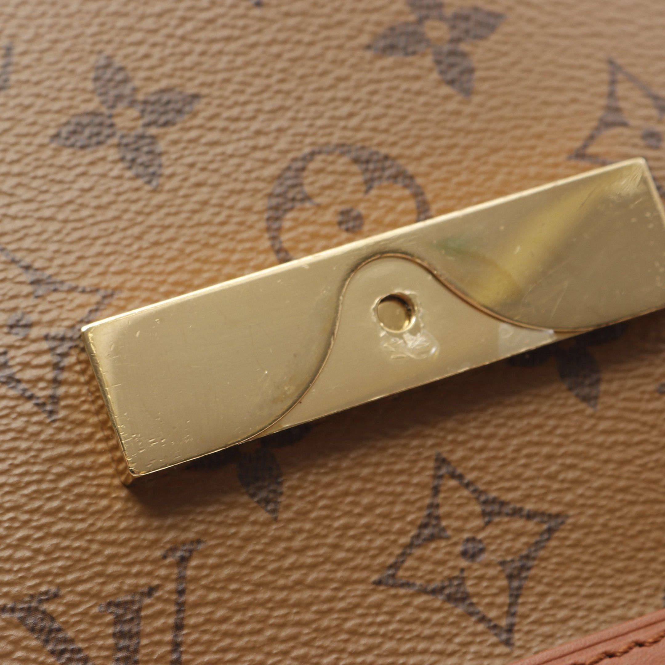 Louis Vuitton Louis Vuitton Dauphine Mini Monogram Reverse Shoulder Bag Leather Brown Beige Size ONE SIZE - 6 Thumbnail