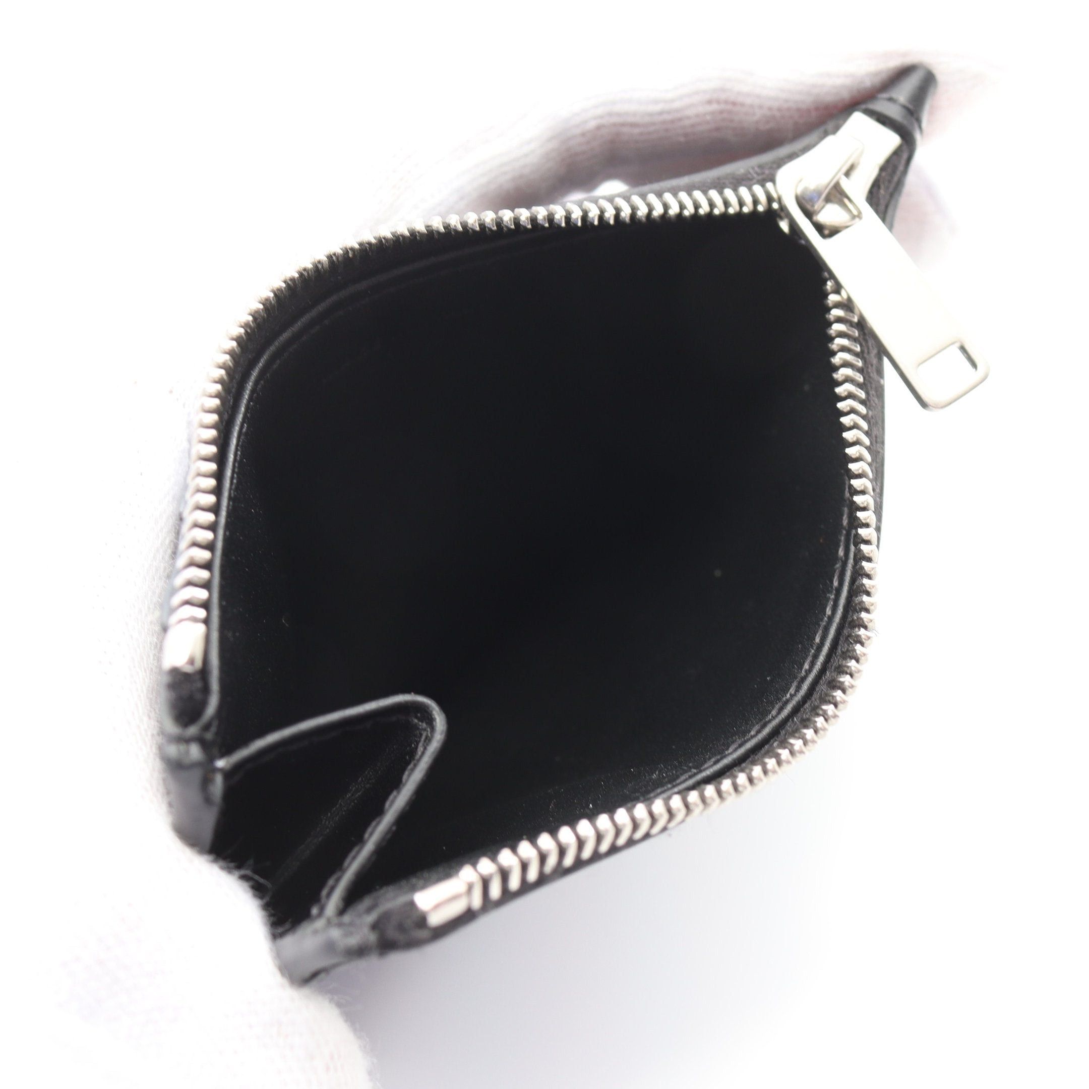 Celine Celine Triomphe Card Case Coin Purse Leather Black Size ONE SIZE - 3 Thumbnail