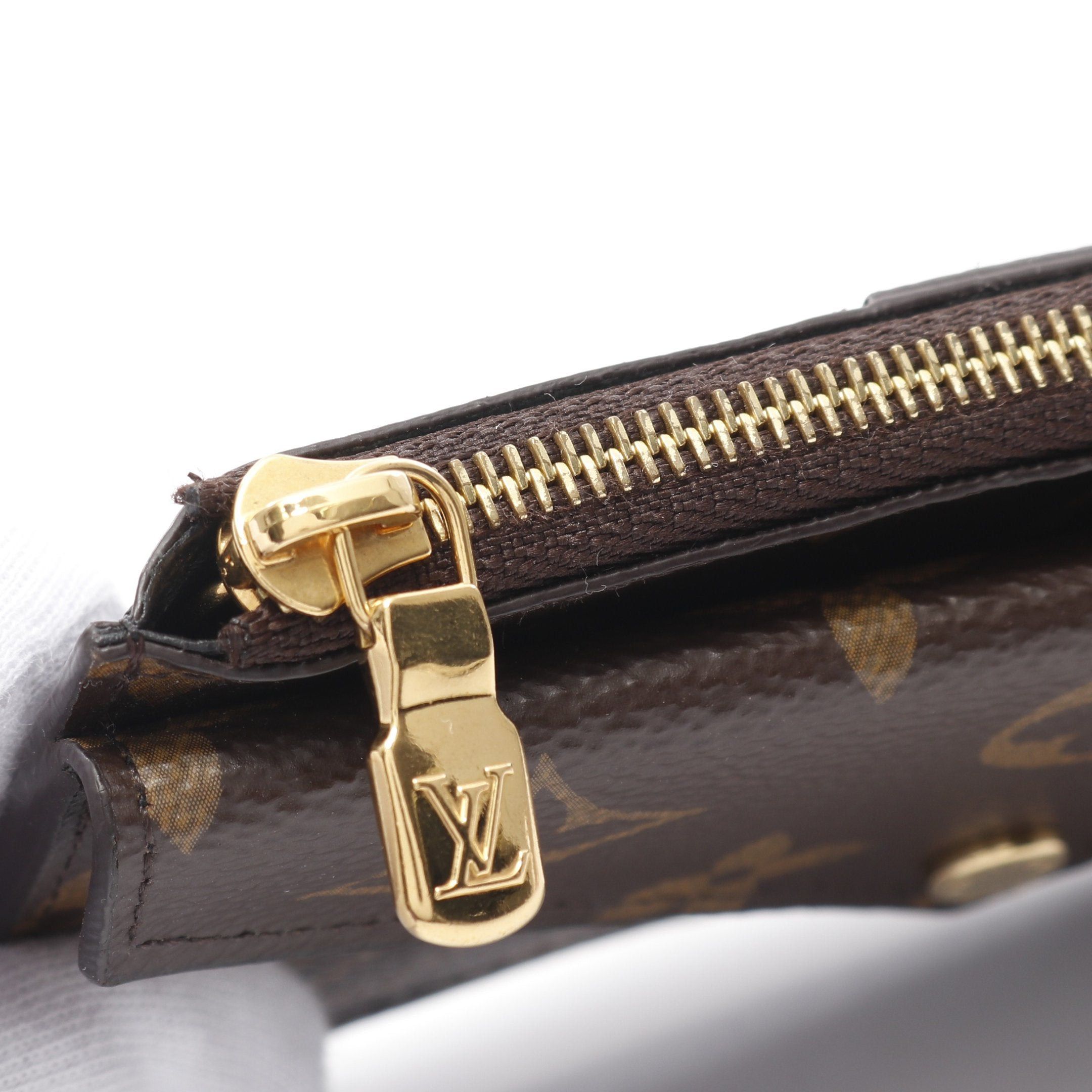 Louis Vuitton Louis Vuitton Porto Cult Recto Verso Monogram Noir Coin Purse Brown With Key Ring Size ONE SIZE - 6 Thumbnail