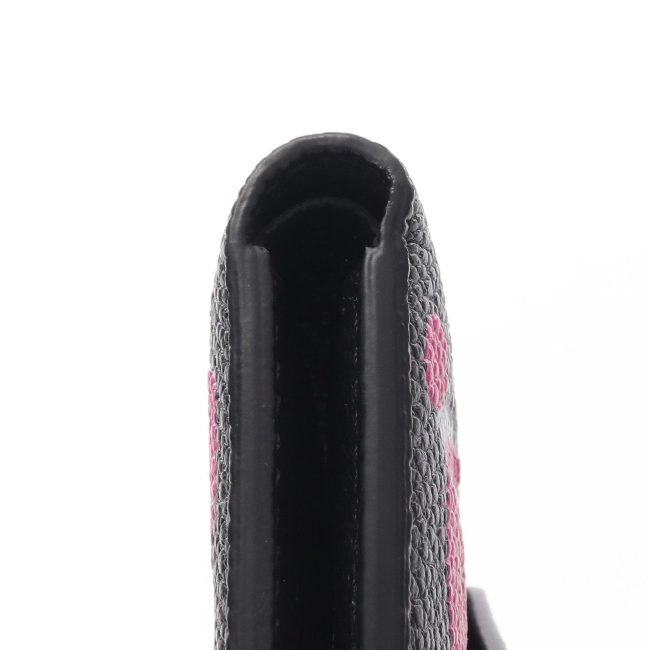 Louis Vuitton Louis Vuitton Louis Vuitton * Yayoi Kusama Portefeuil Victorine Bi-Fold Wallet Leather Black Pink Purple Size ONE SIZE - 7 Thumbnail