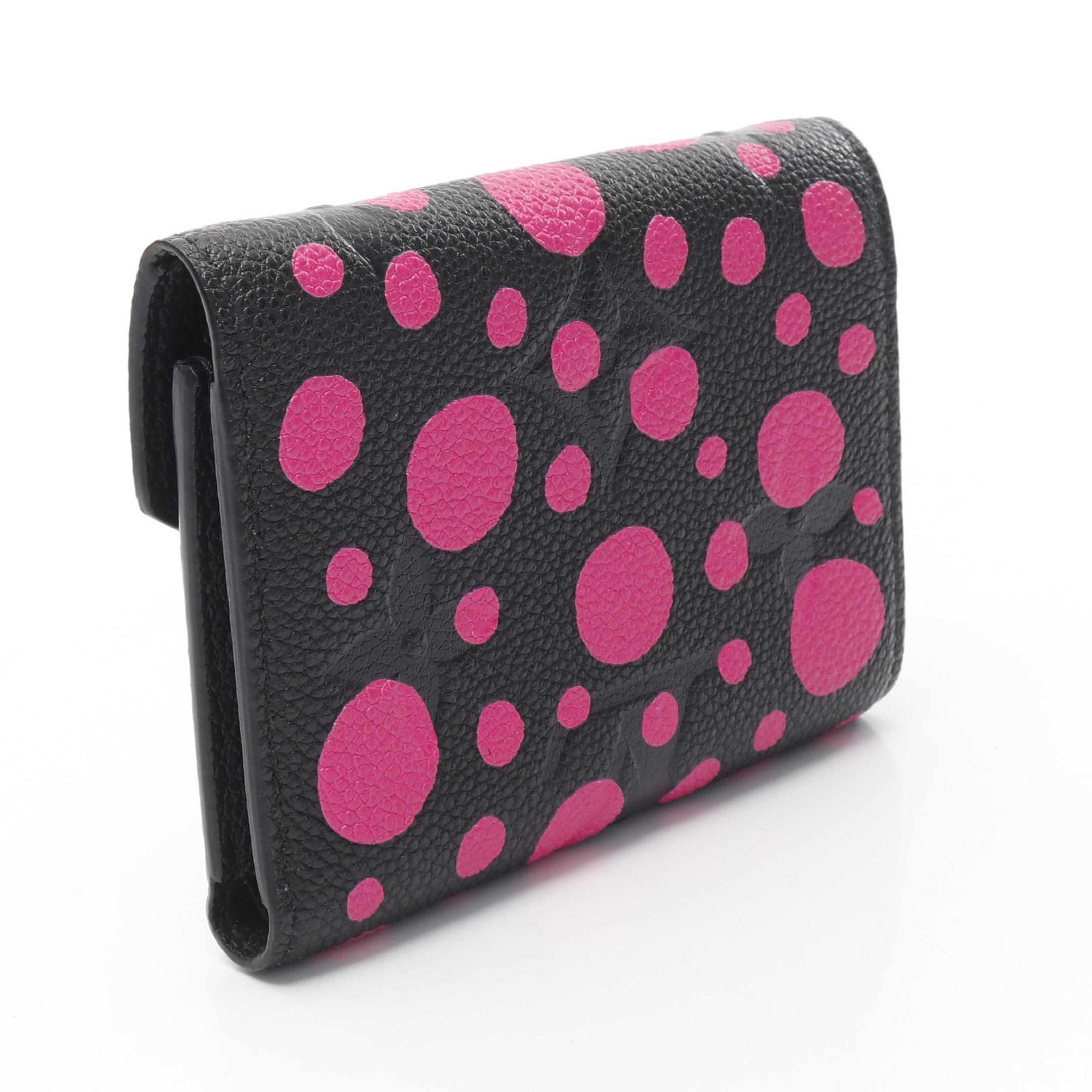 Louis Vuitton Louis Vuitton Louis Vuitton * Yayoi Kusama Portefeuil Victorine Bi-Fold Wallet Leather Black Pink Purple Size ONE SIZE - 2 Thumbnail