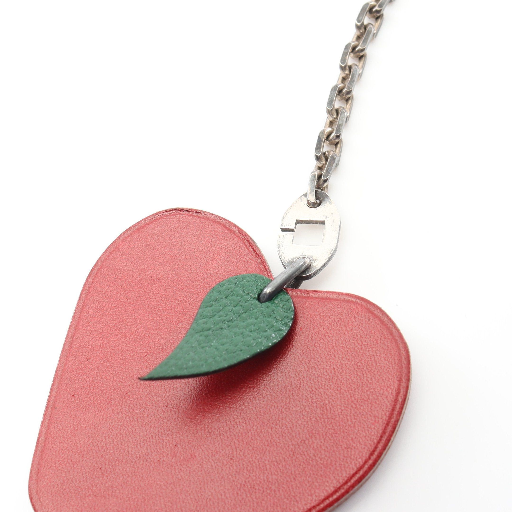 Hermes Hermes Apple Bag Charm Key Ring Leather Sv925 Red Size ONE SIZE - 4 Thumbnail