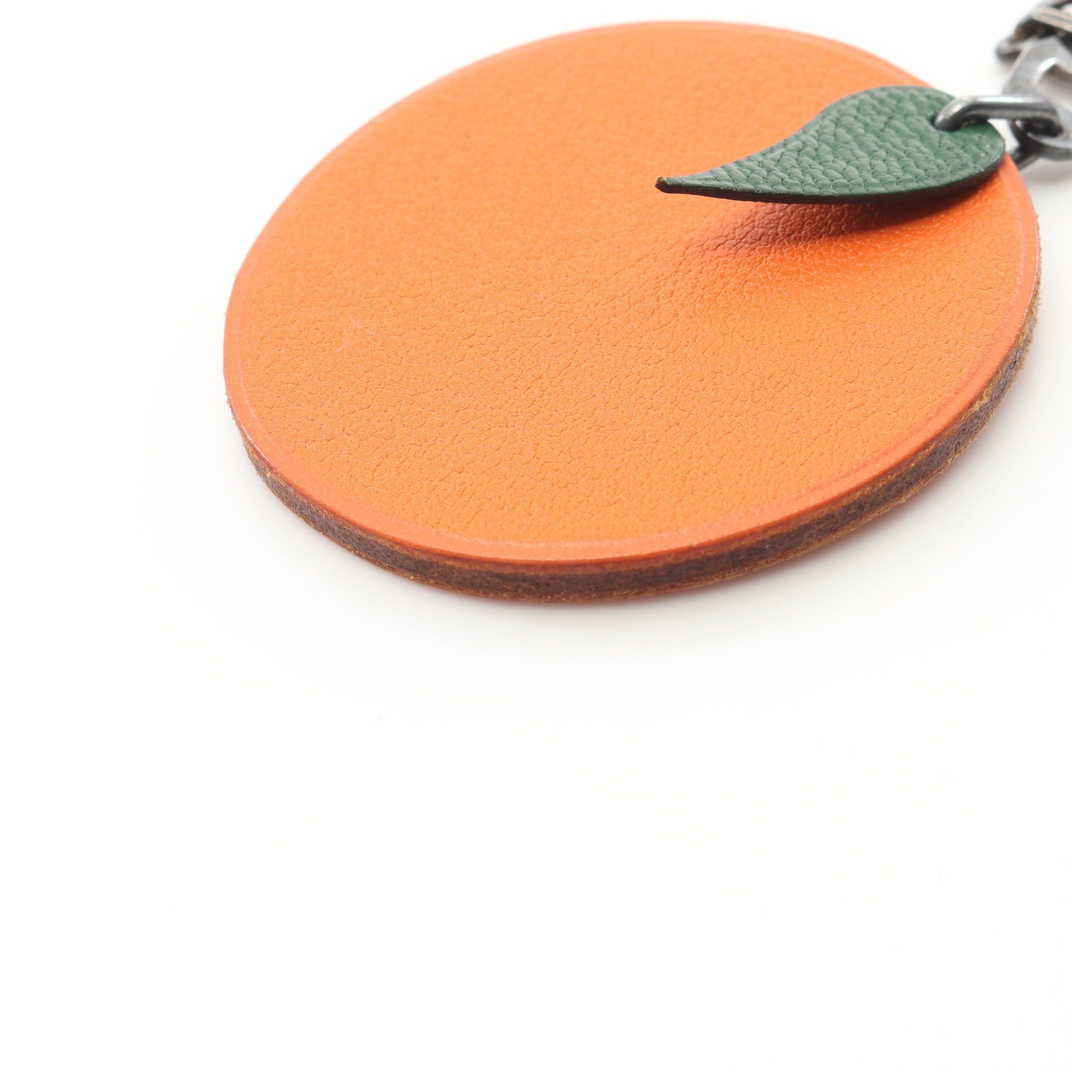 Hermes Hermes Orange Bag Charm Key Ring Leather Sv925 Size ONE SIZE - 4 Thumbnail